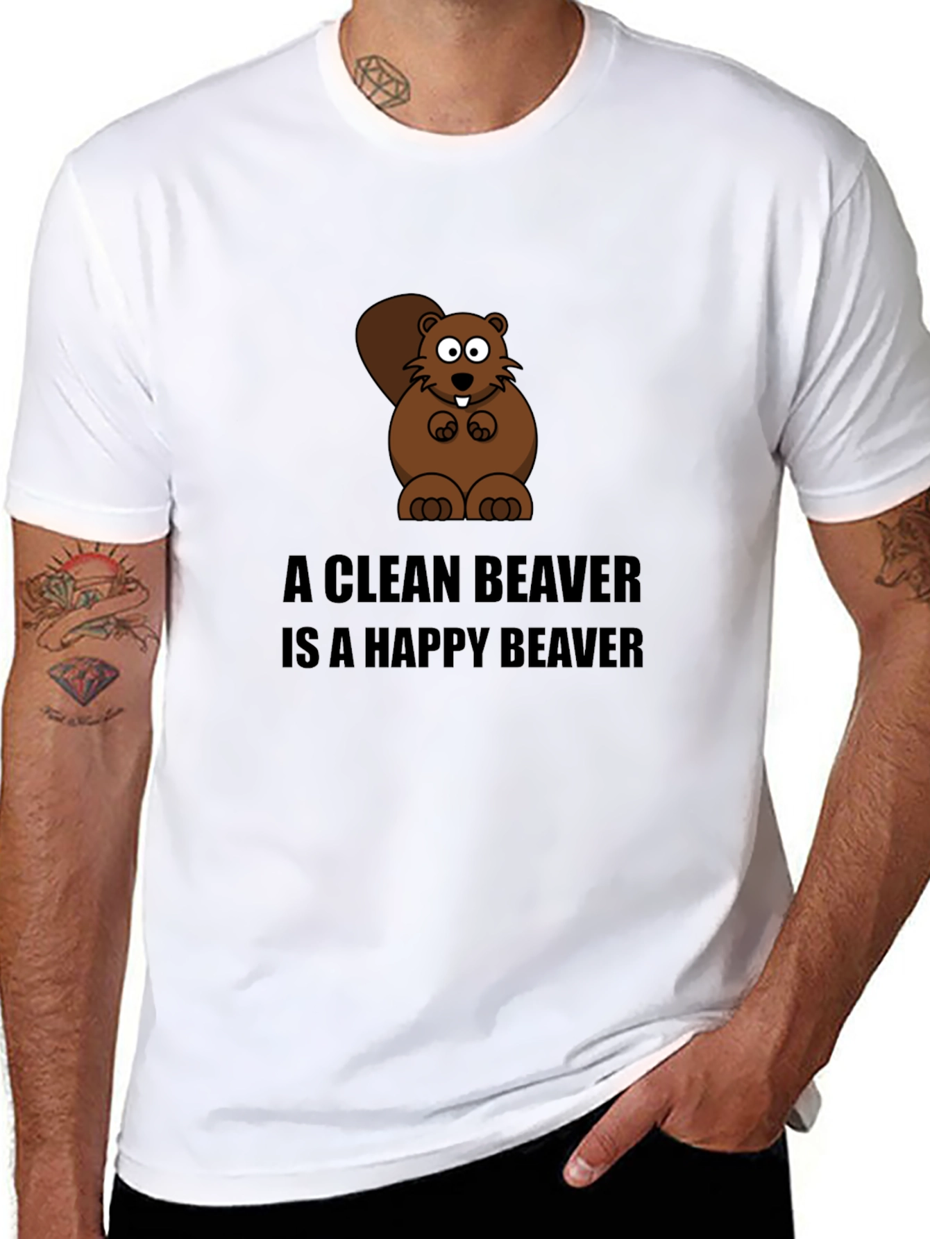 A Clean Beaver T-Shirt - Funny Cartoon Tee