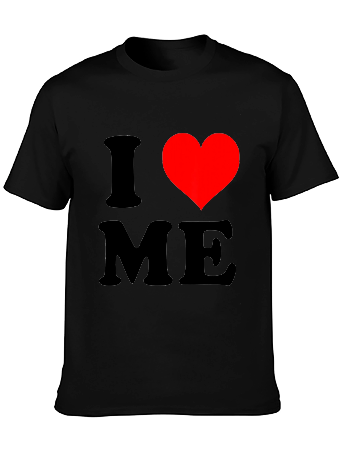 I Heart ME Graphic T-Shirt - Black Cotton Tee