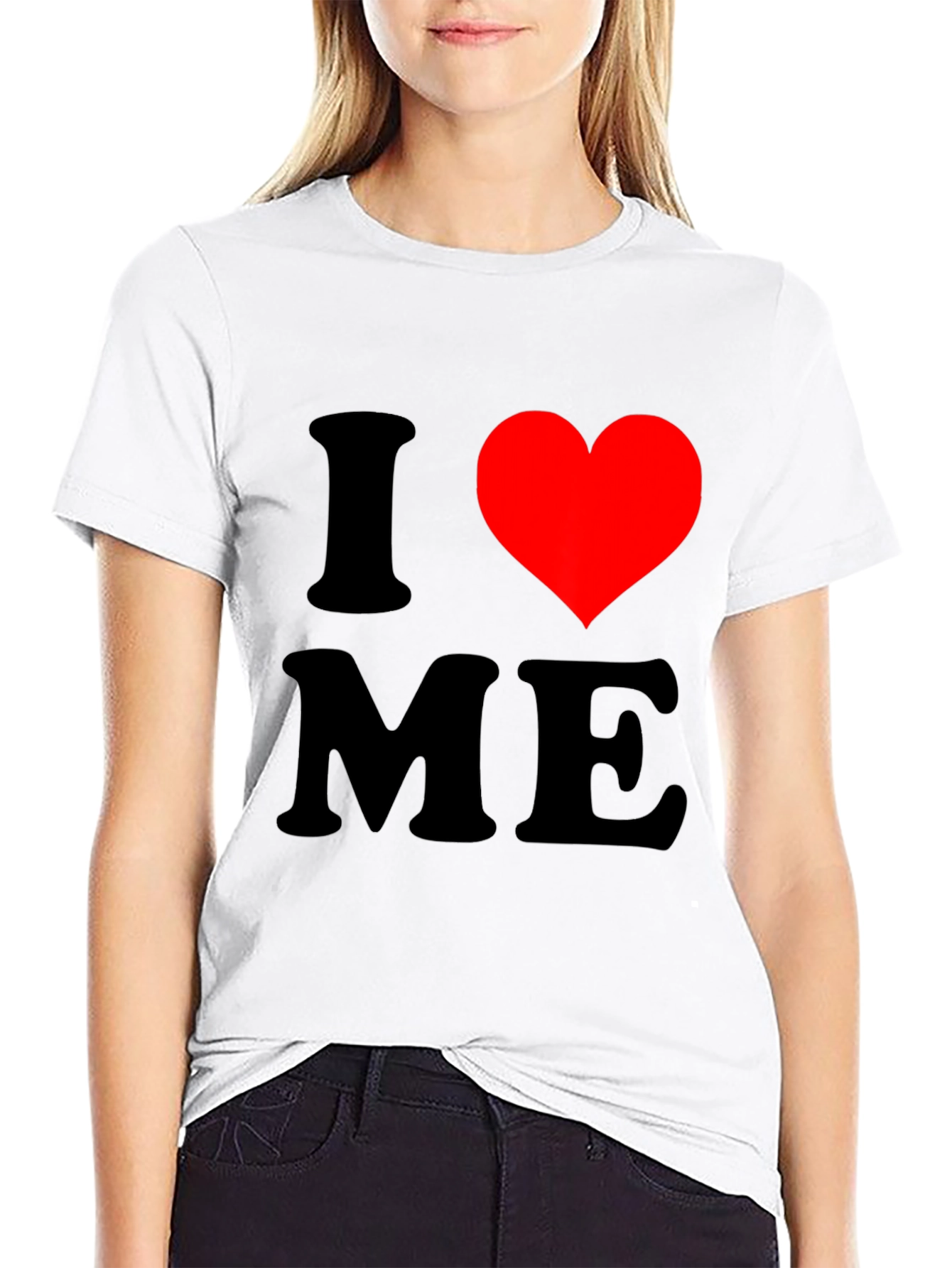 I Heart ME Graphic T-Shirt - Black Cotton Tee