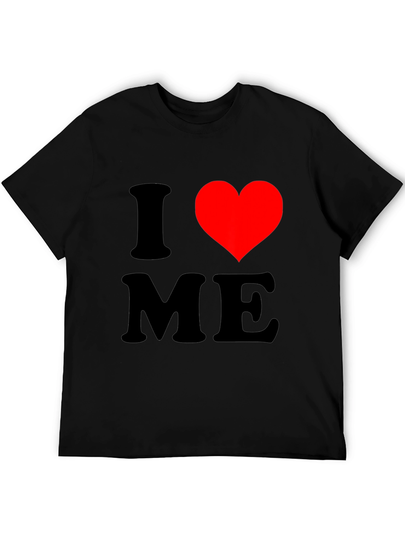 I Heart ME Graphic T-Shirt - Black Cotton Tee