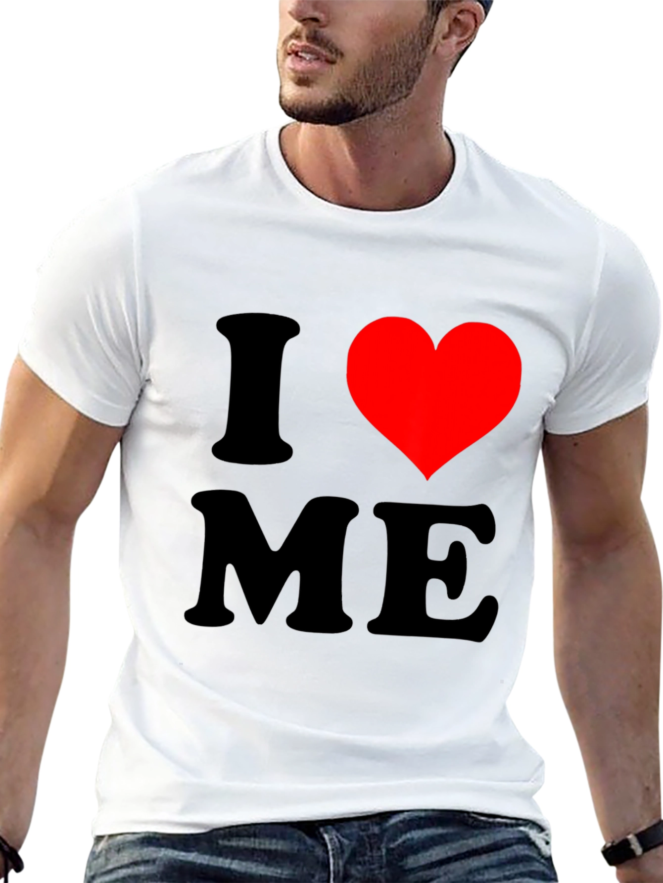 I Heart ME Graphic T-Shirt - Black Cotton Tee