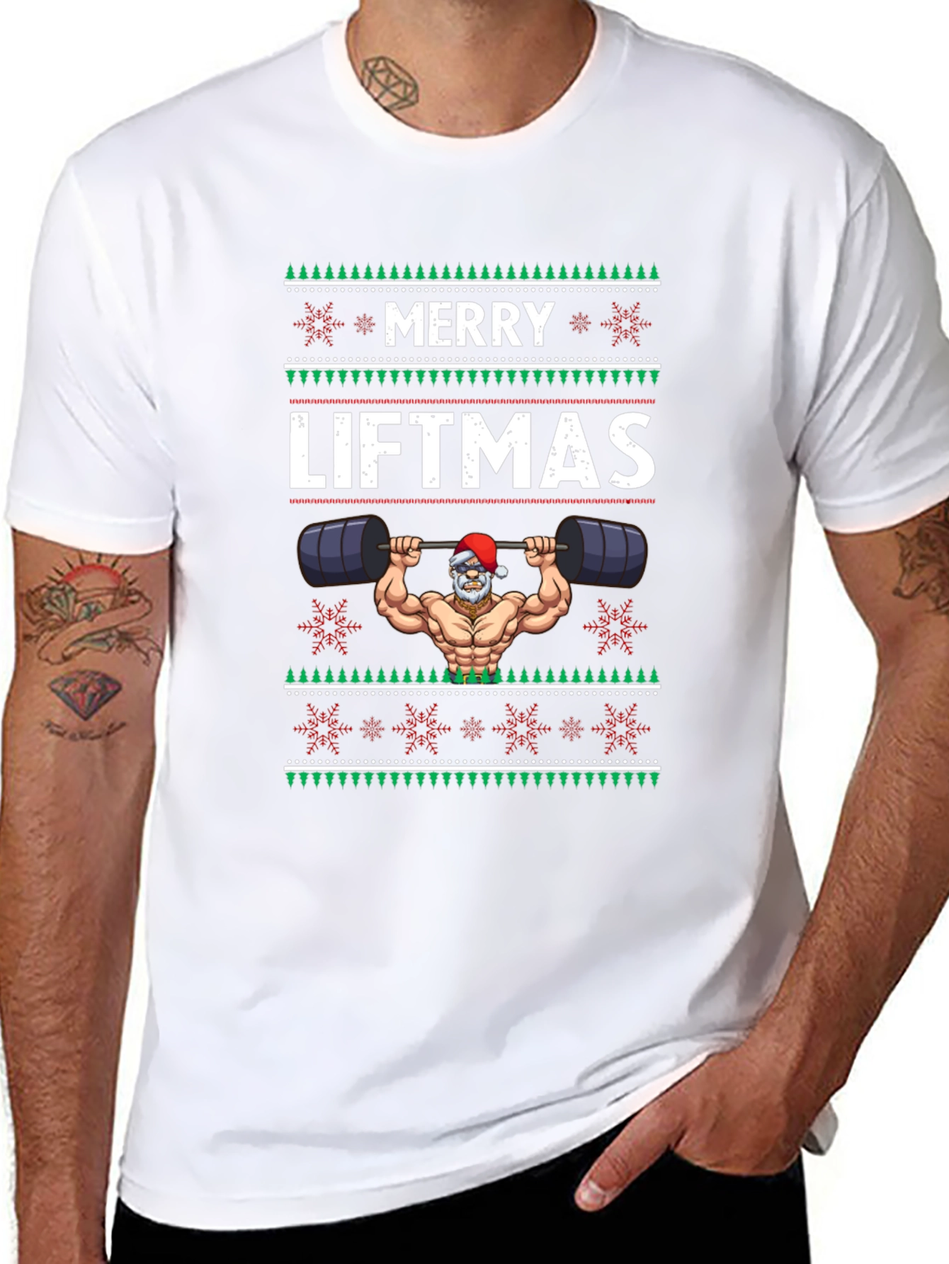 Merry Liftmas T-Shirt - Santa Bodybuilder