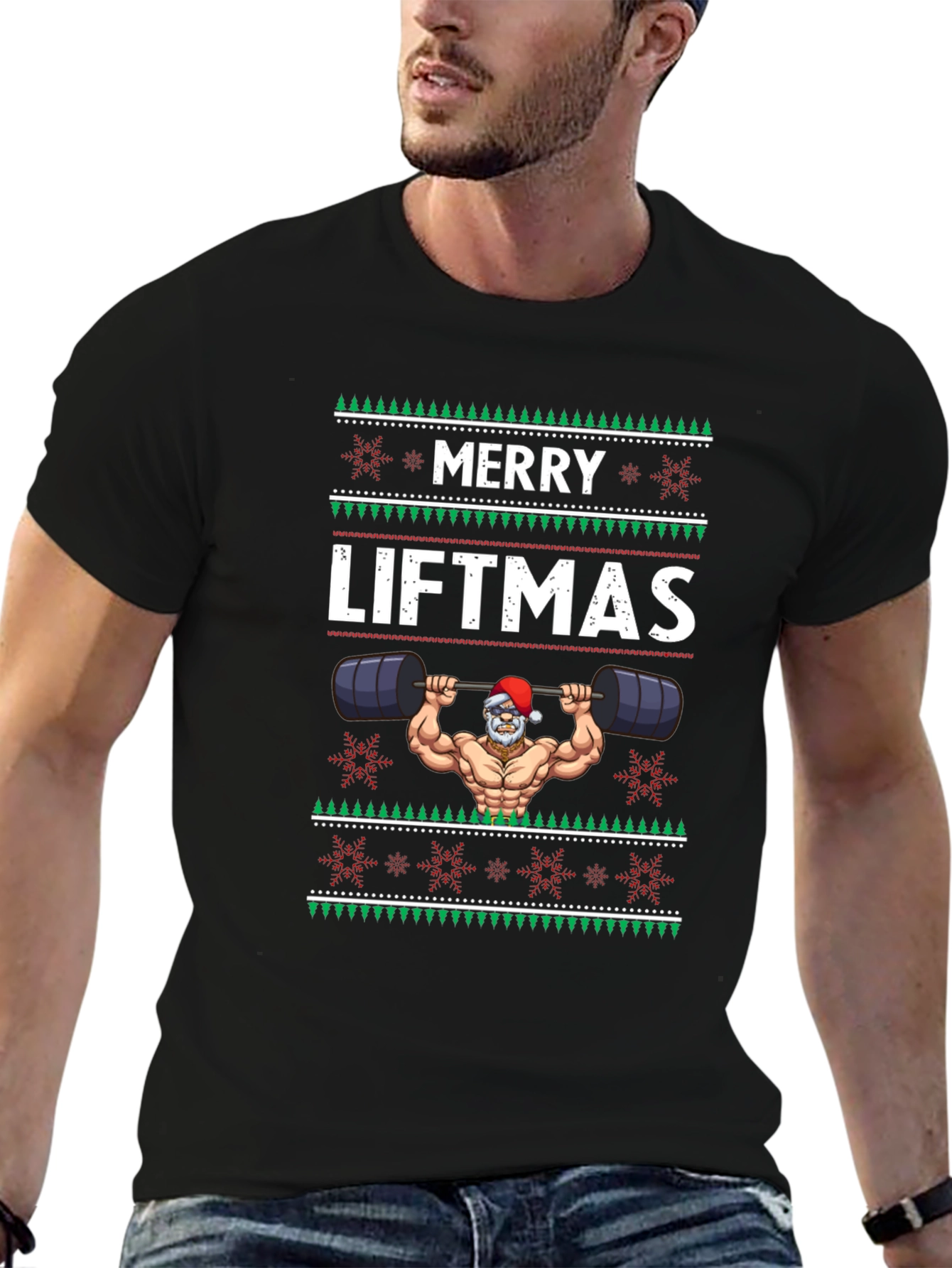 Merry Liftmas T-Shirt - Santa Bodybuilder