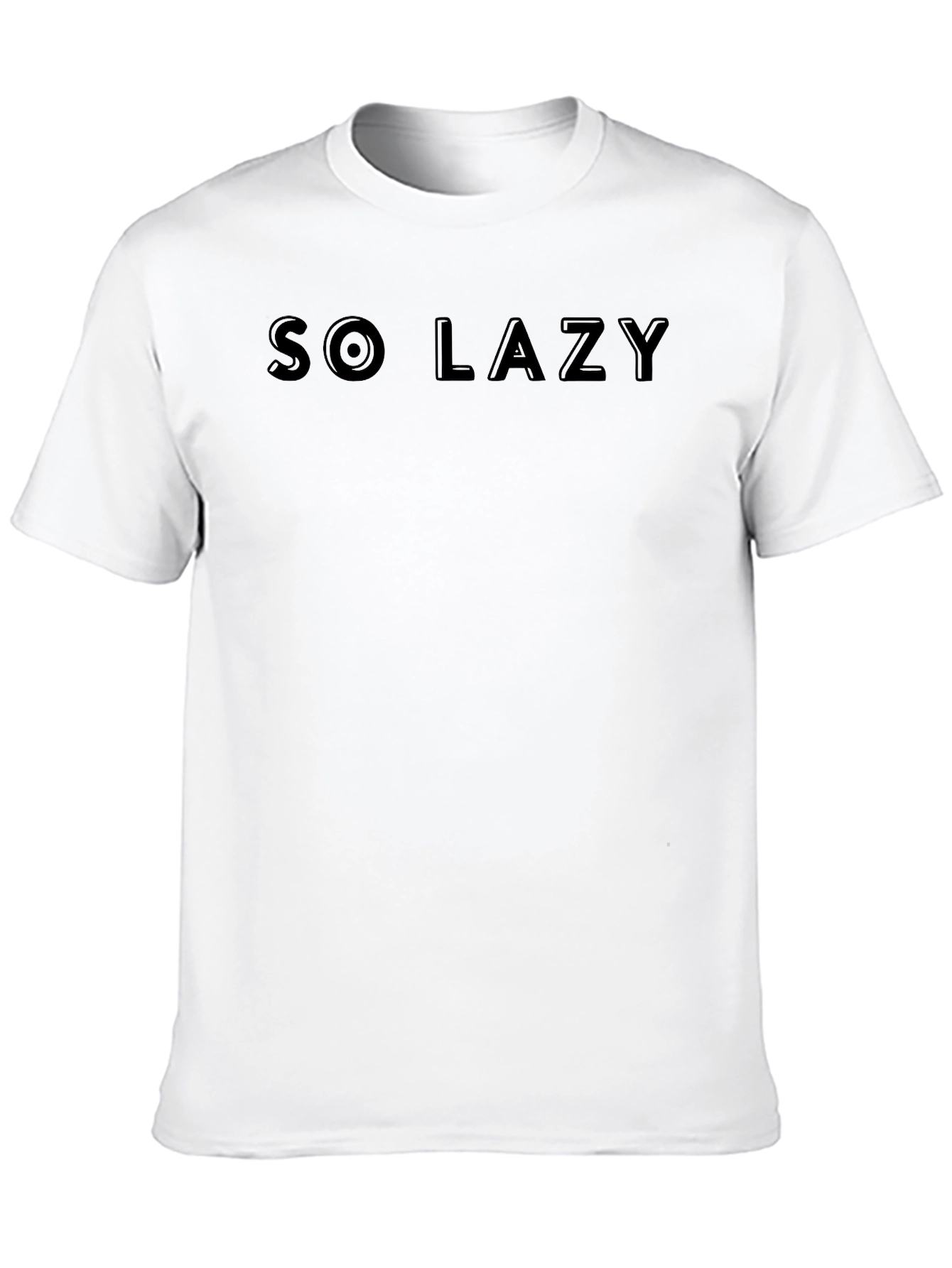 So Lazy Black T-Shirt - Comfortable Casual Wear