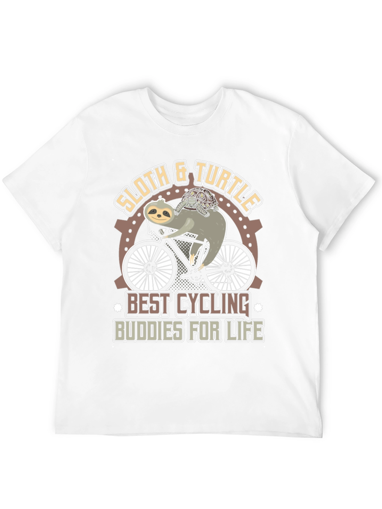 Sloth & Turtle Cycling Buddies T-Shirt