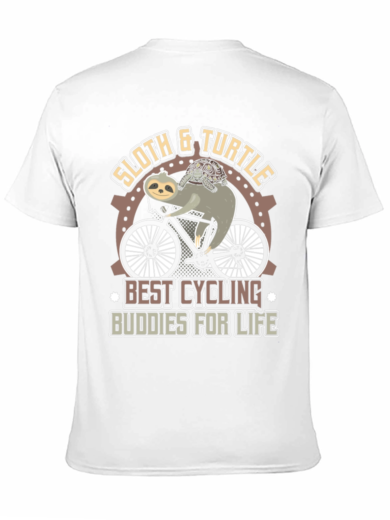 Sloth & Turtle Cycling Buddies T-Shirt