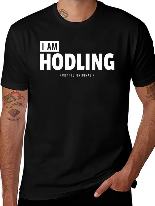 I AM HODLING Crypto Original Black T-Shirt