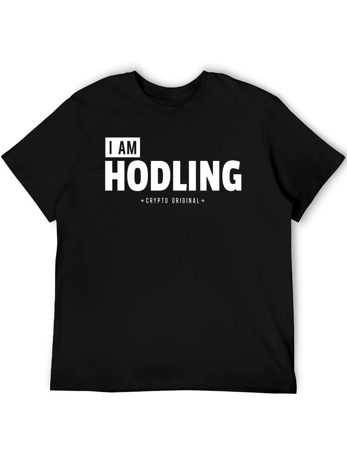 I AM HODLING Crypto Original Black T-Shirt