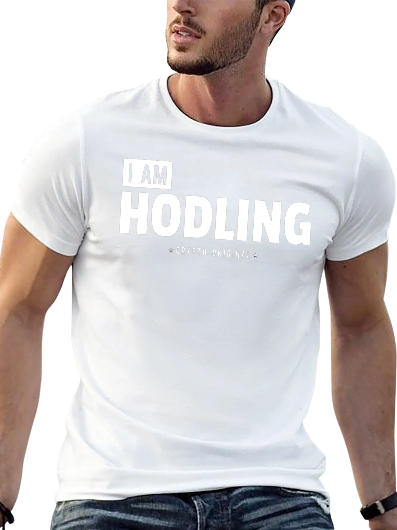 I AM HODLING Crypto Original Black T-Shirt