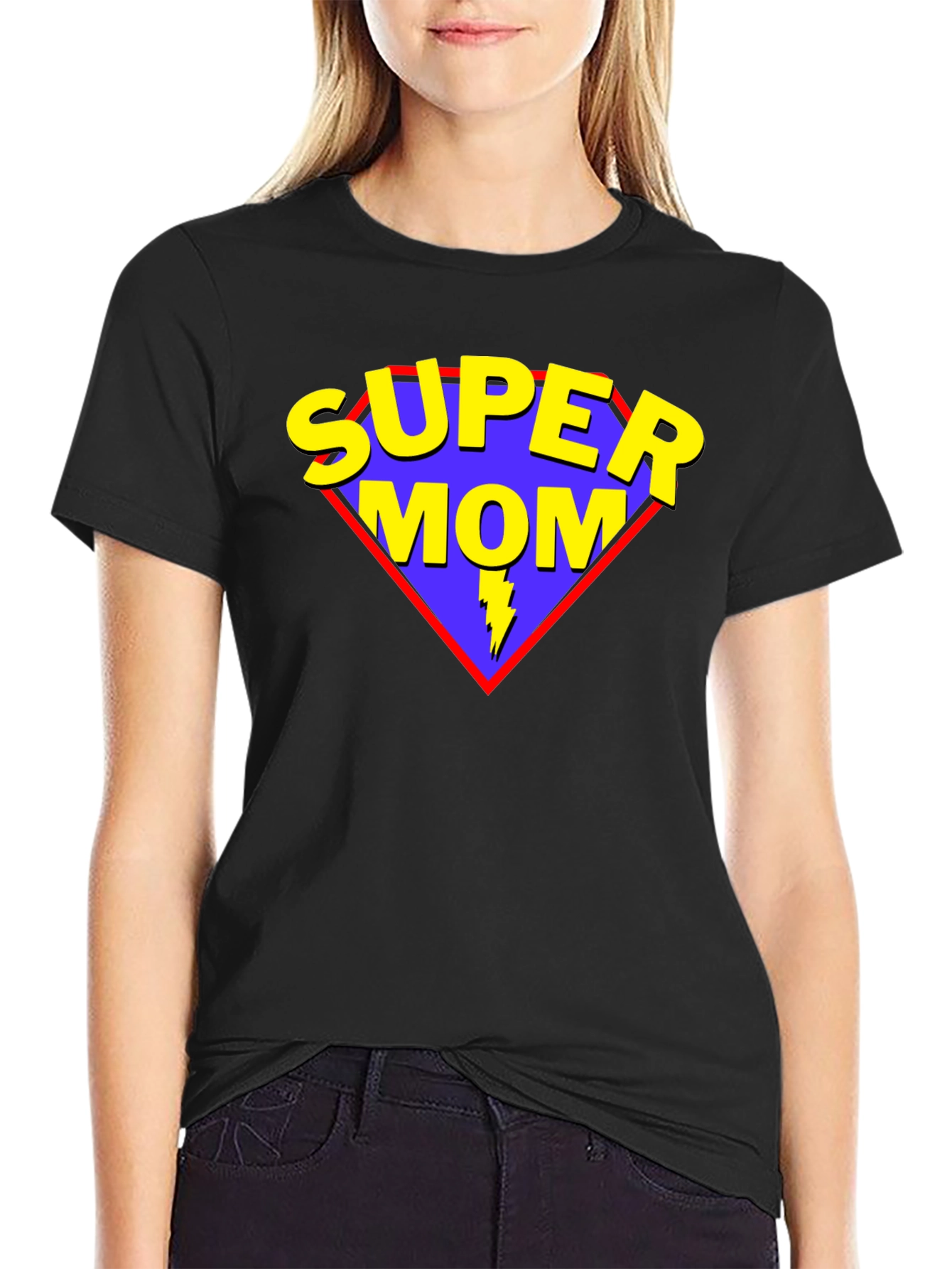 Super Mom Graphic Tee - Superhero T-Shirt