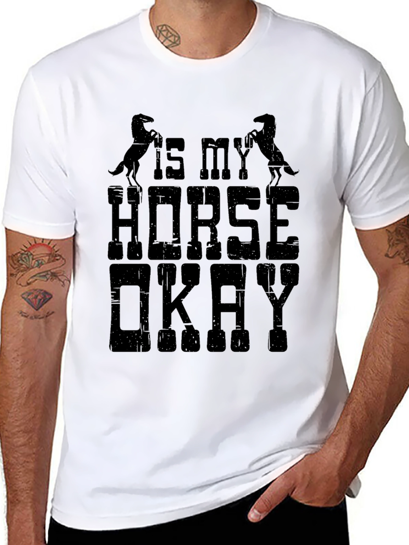 Is My Horse Okay T-Shirt Funny Equestrian Tee