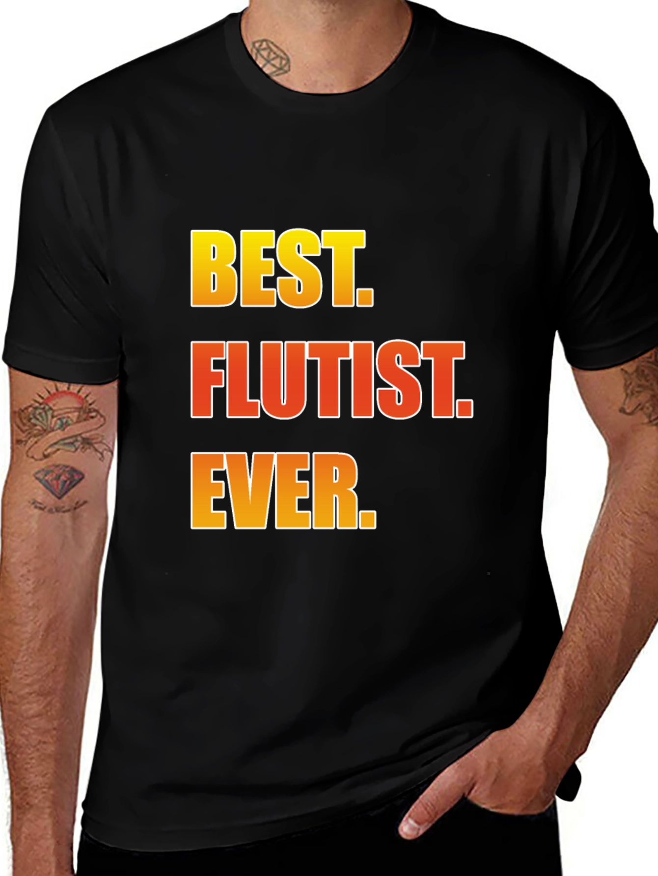 Best Flutist Ever T-Shirt Musician Gift