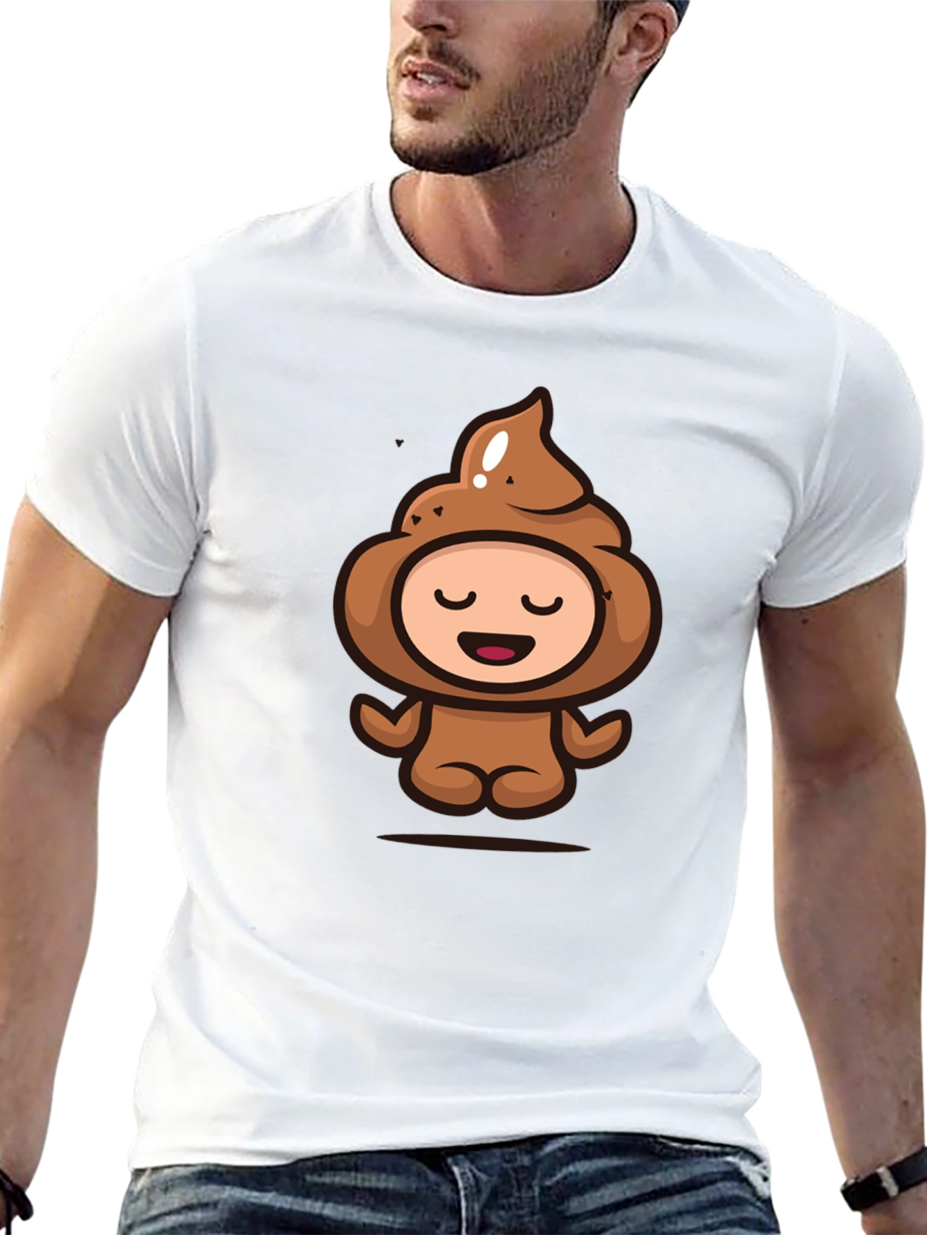 Poop Emoji Funny Graphic Black T-Shirt