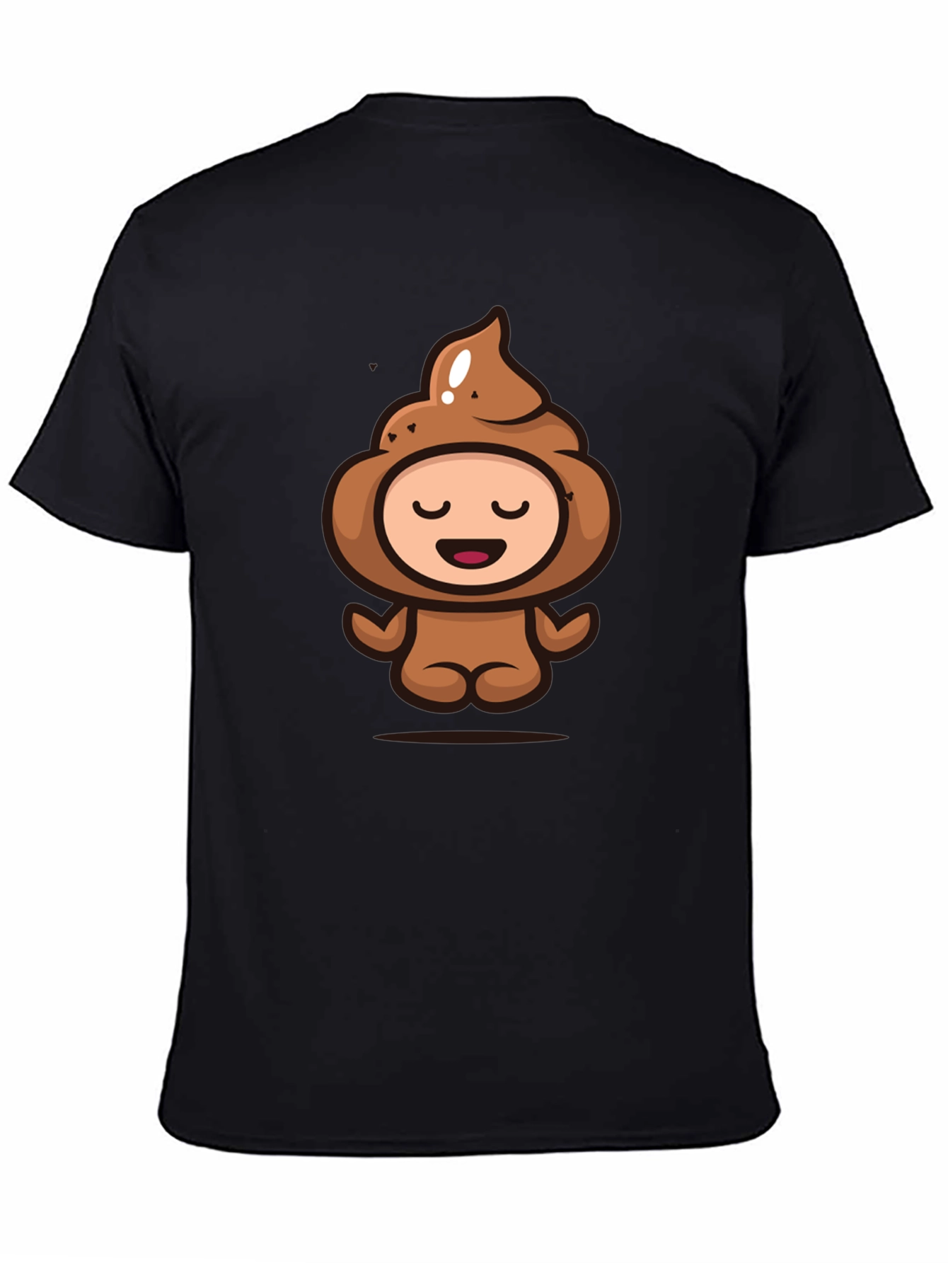Poop Emoji Funny Graphic Black T-Shirt
