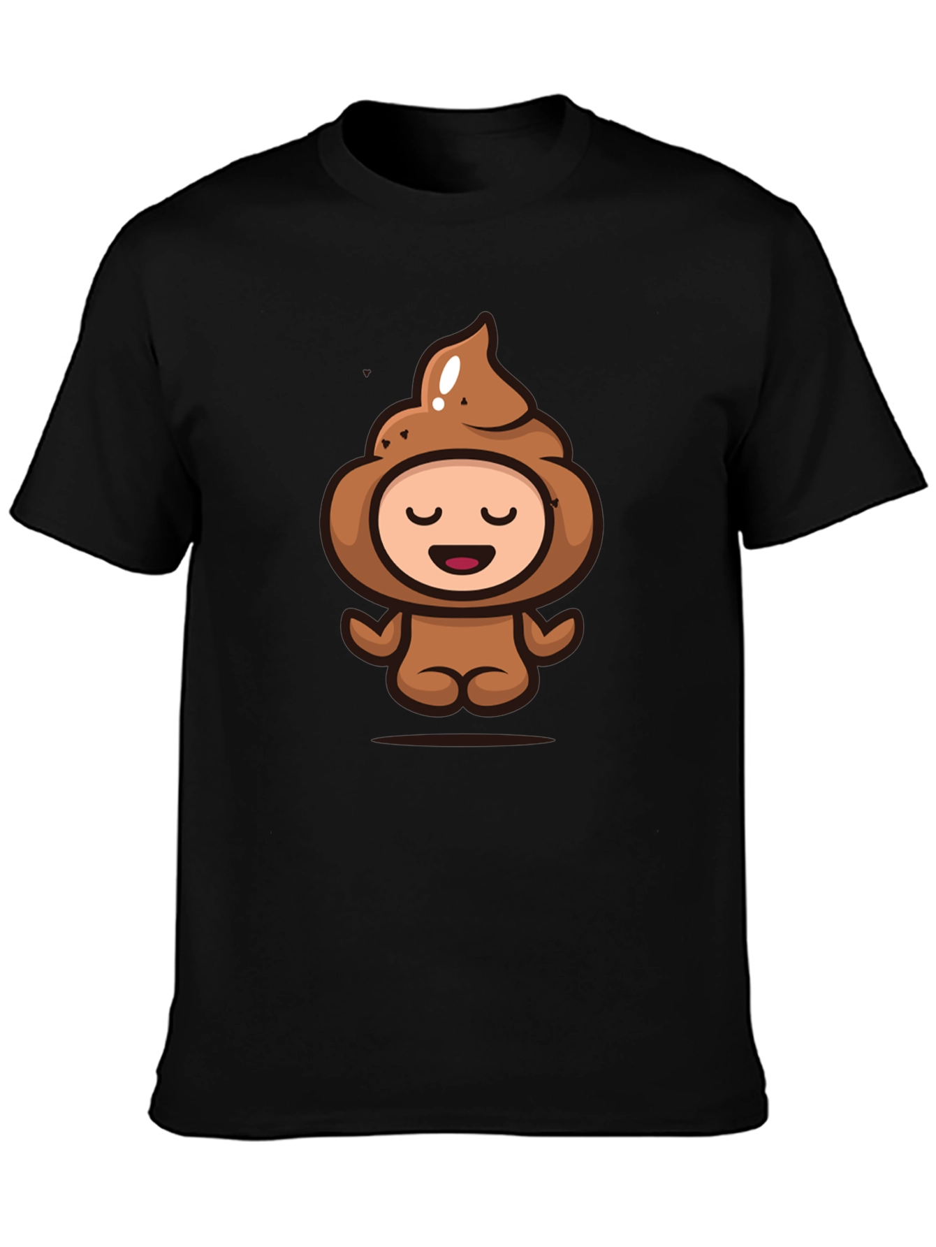 Poop Emoji Funny Graphic Black T-Shirt