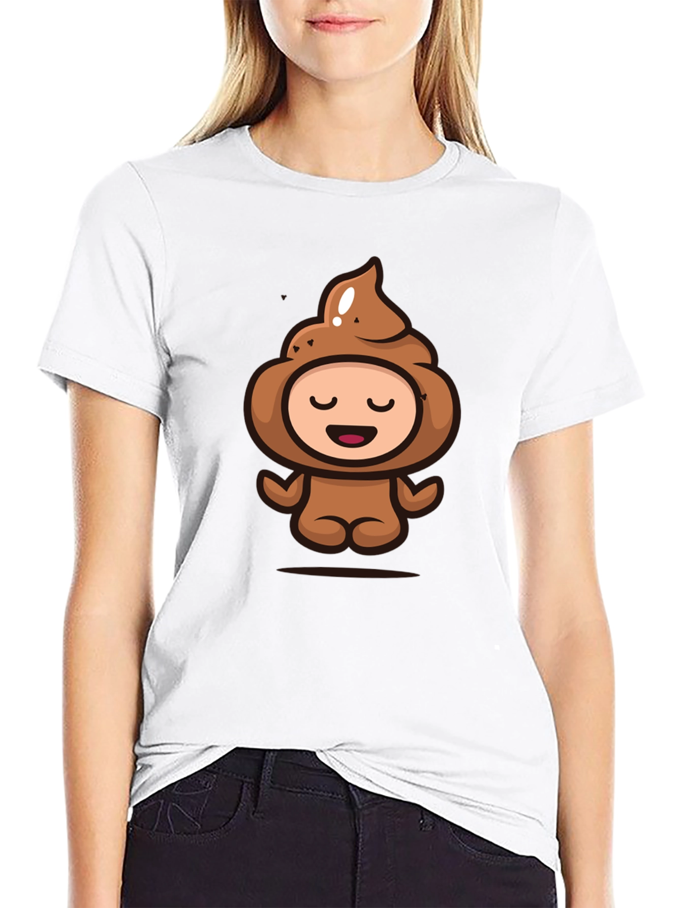 Poop Emoji Funny Graphic Black T-Shirt