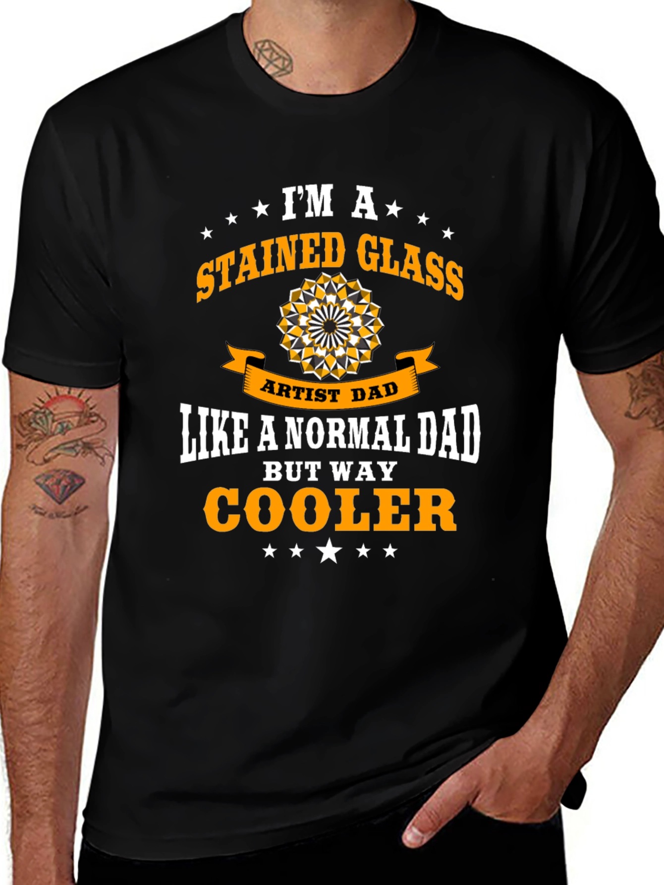 Stained Glass Artist Dad Graphic T-Shirt