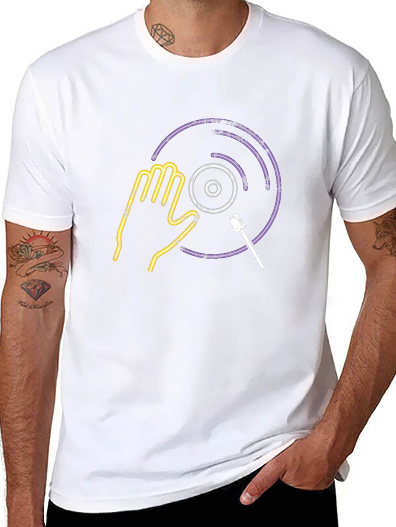 DJ Vinyl Record Graphic Tee
