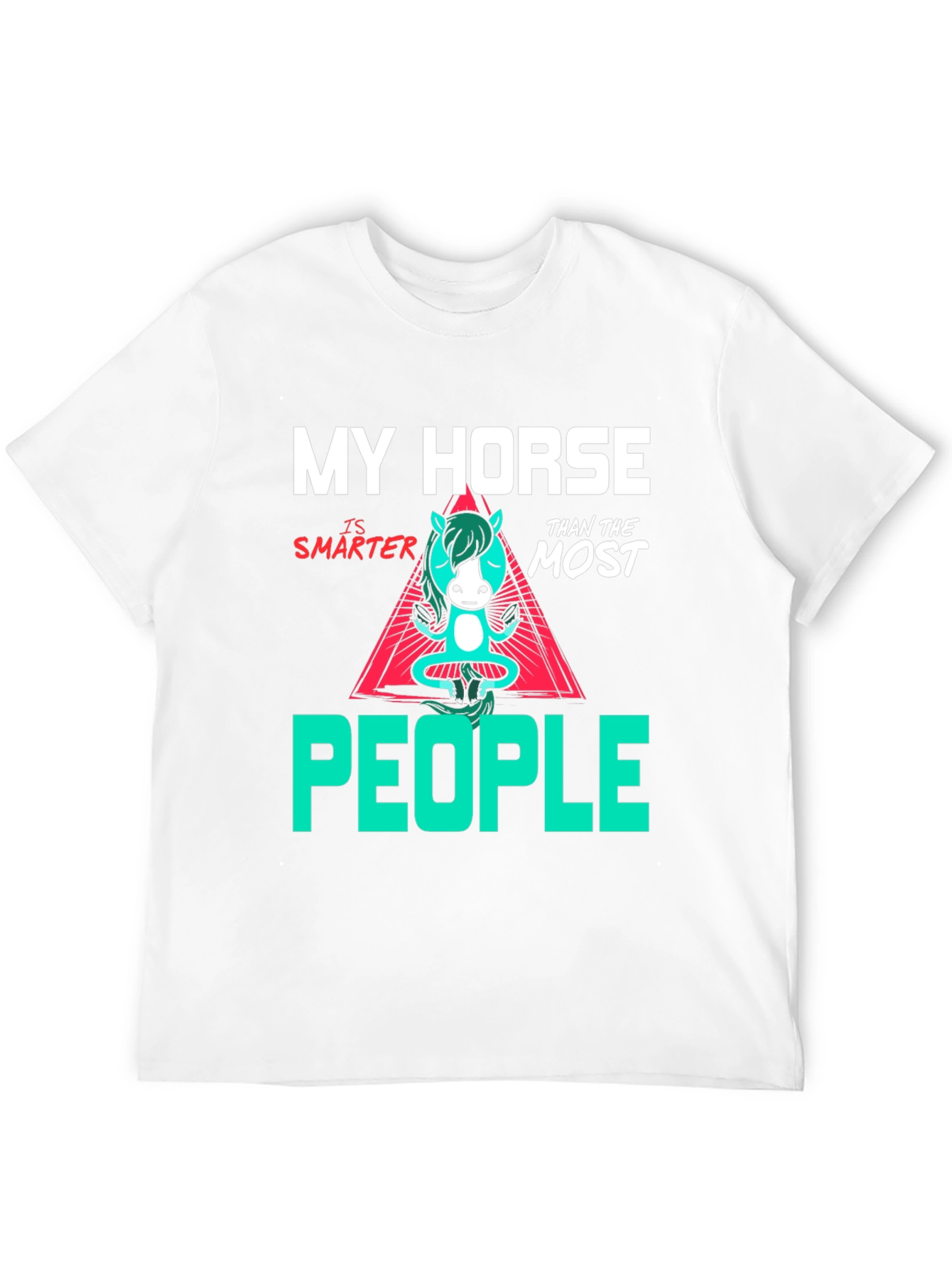 Funny Horse Smarter Than People Graphic T-Shirt