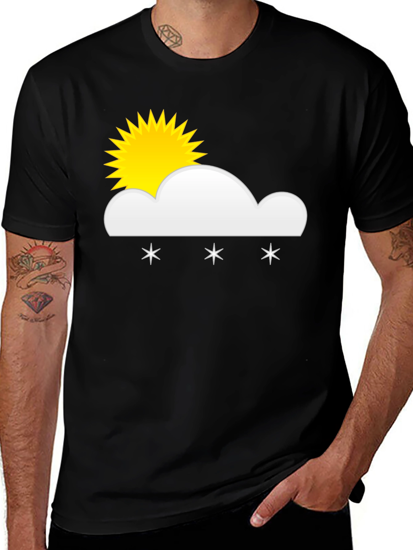Snowy Sunny Day Graphic T-Shirt