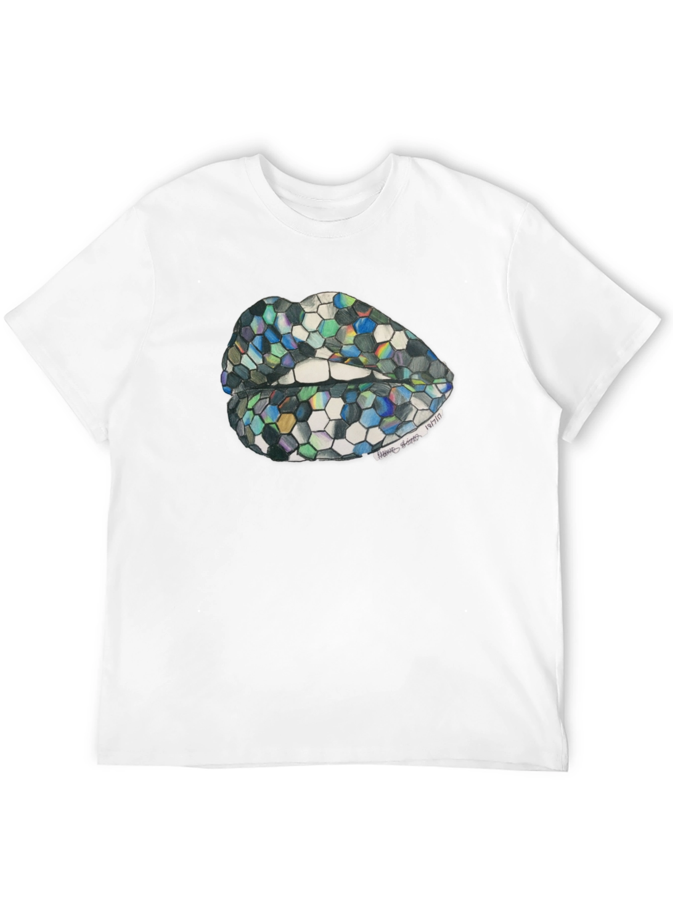 Geometric Lips Graphic T-Shirt - Unisex