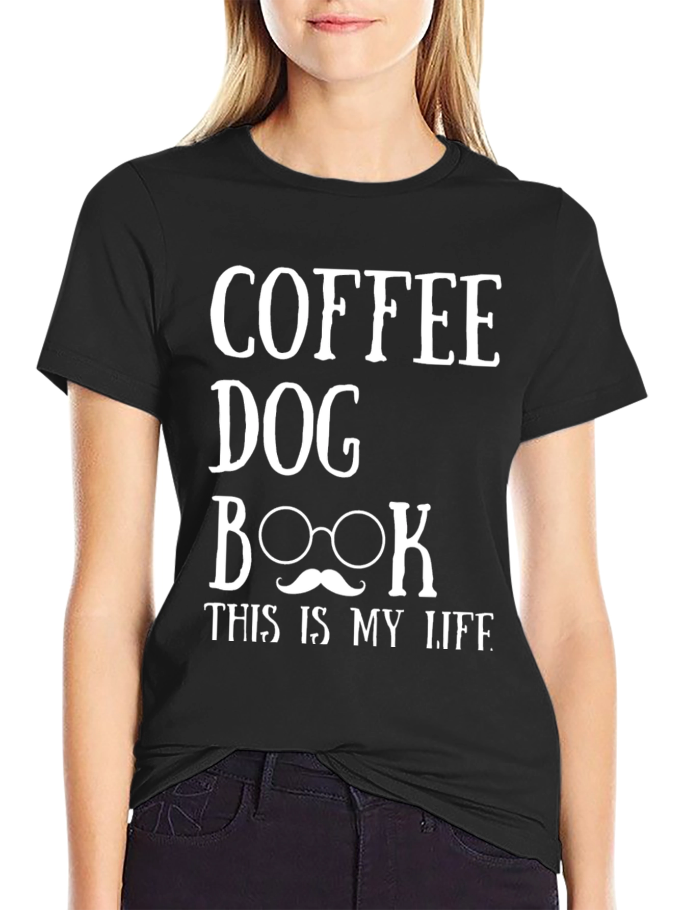 Coffee Dog Book Life Graphic Tee
