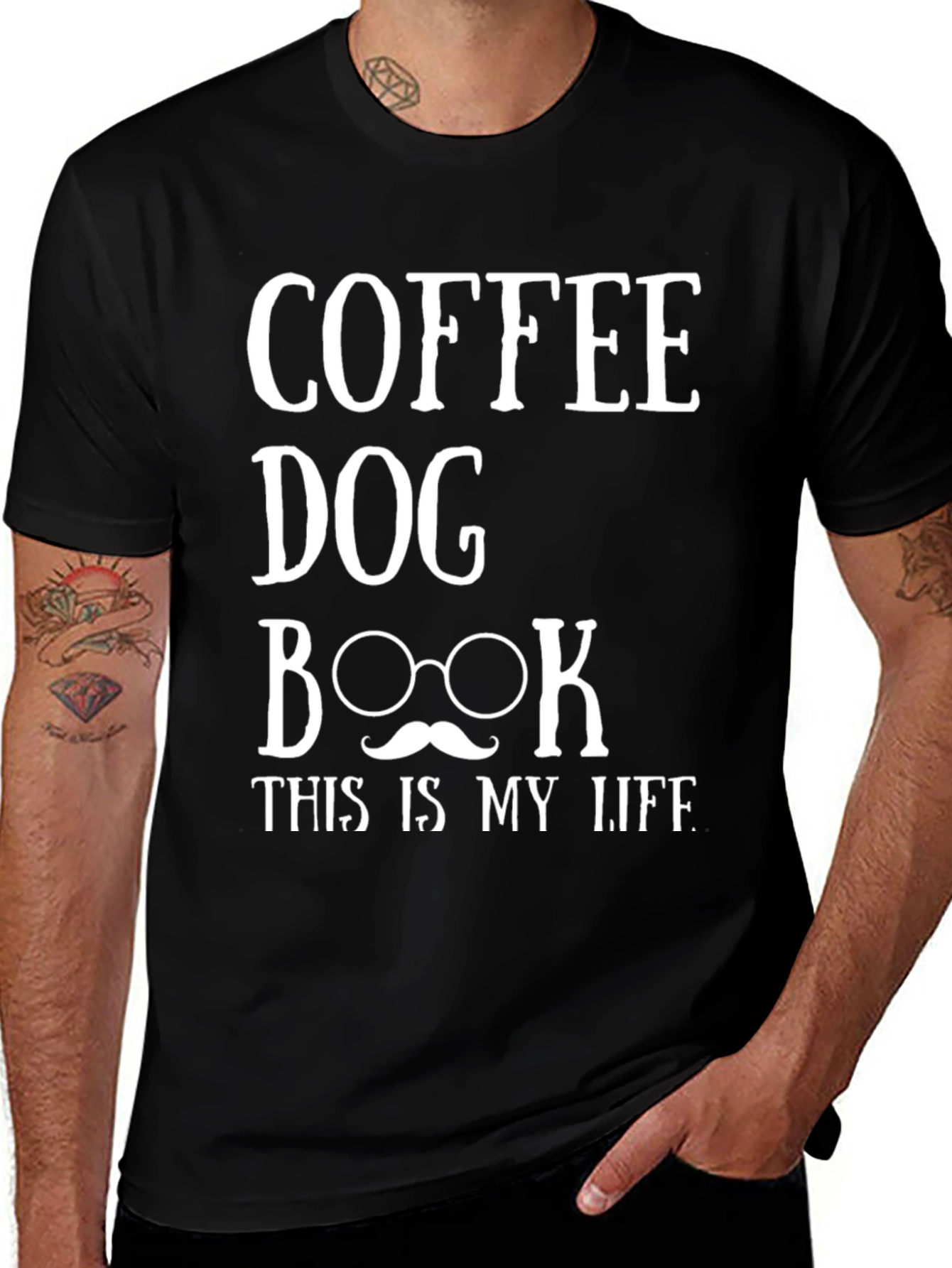 Coffee Dog Book Life Graphic Tee