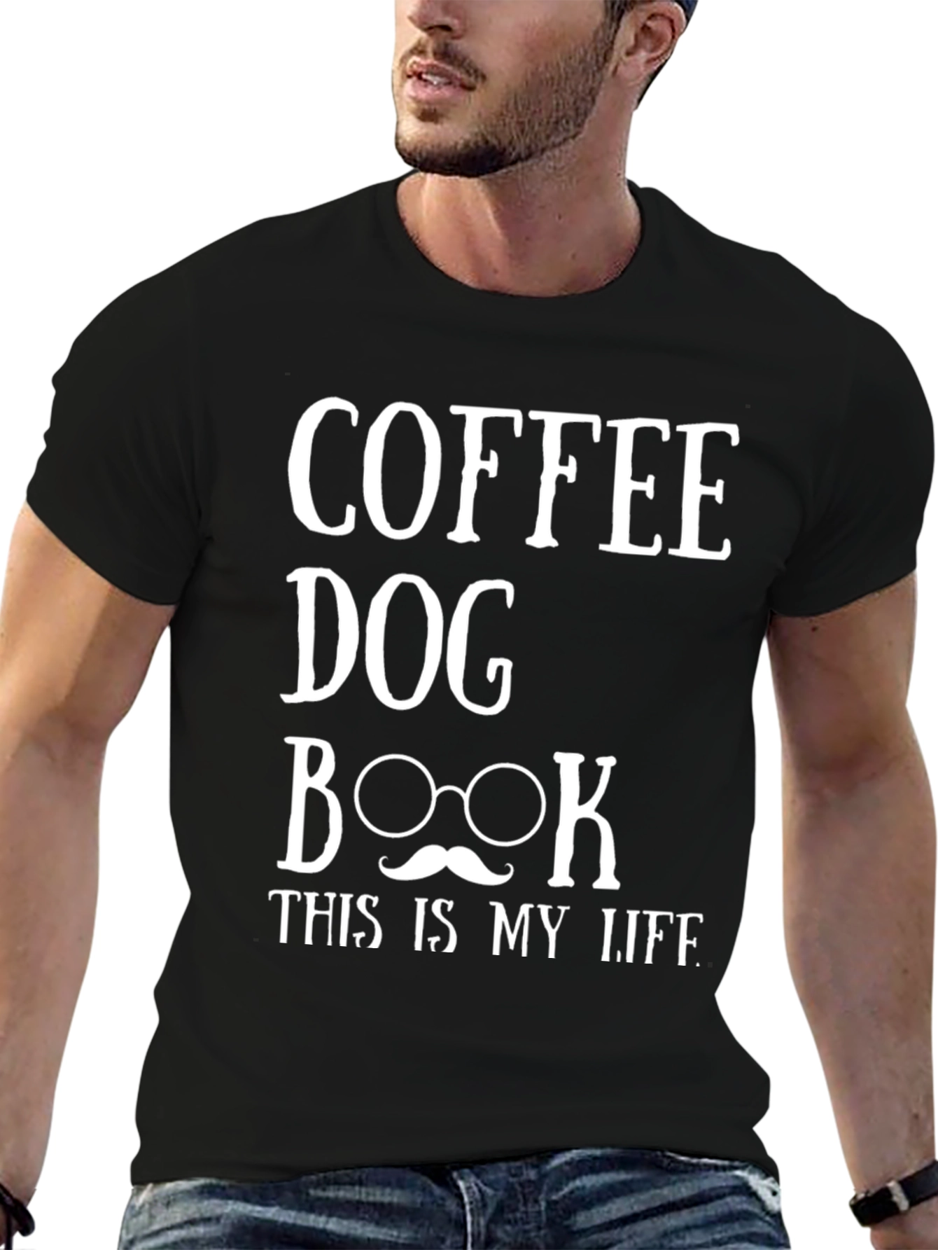 Coffee Dog Book Life Graphic Tee