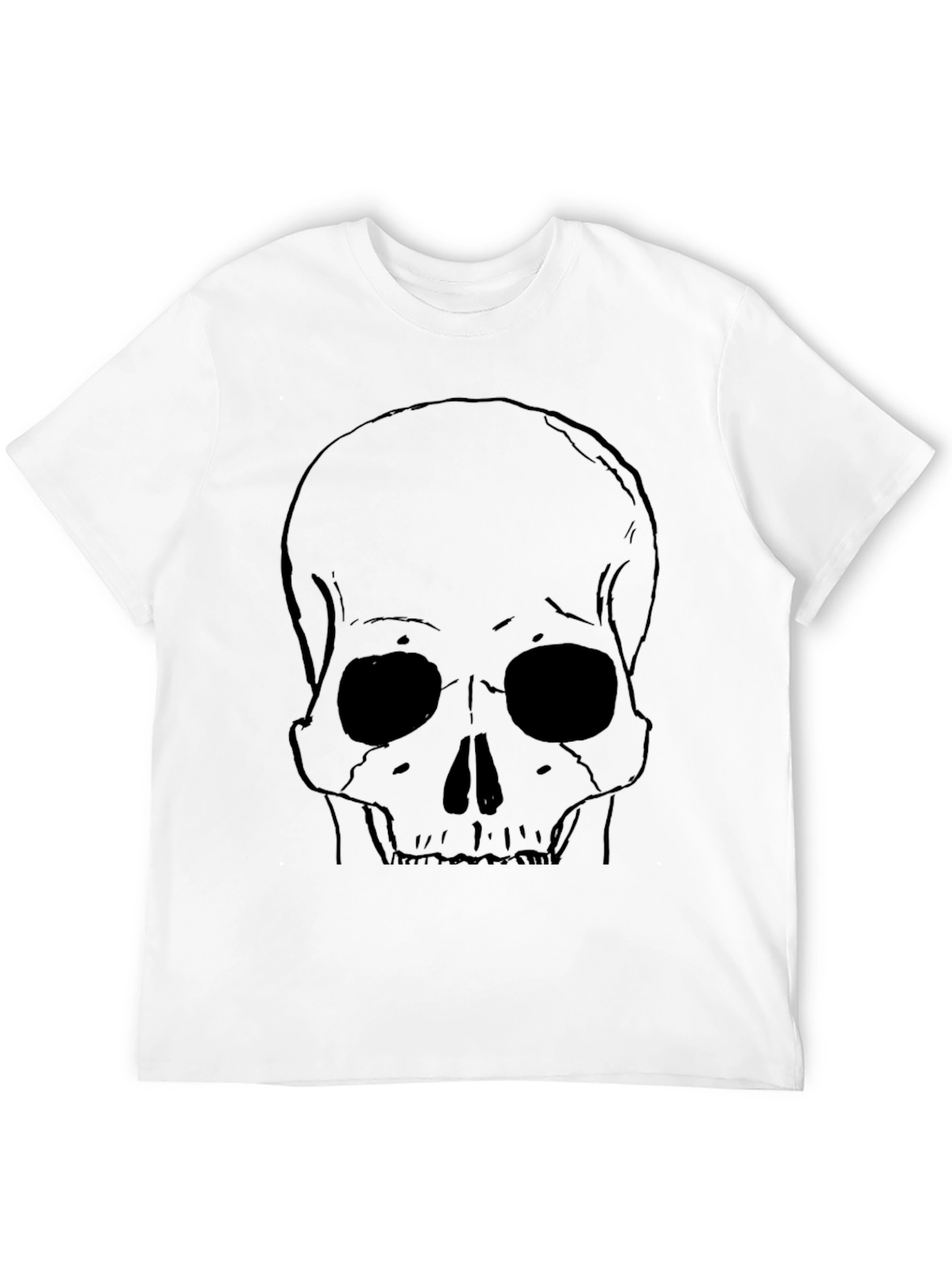 Black Skull Graphic Tee - Edgy Style