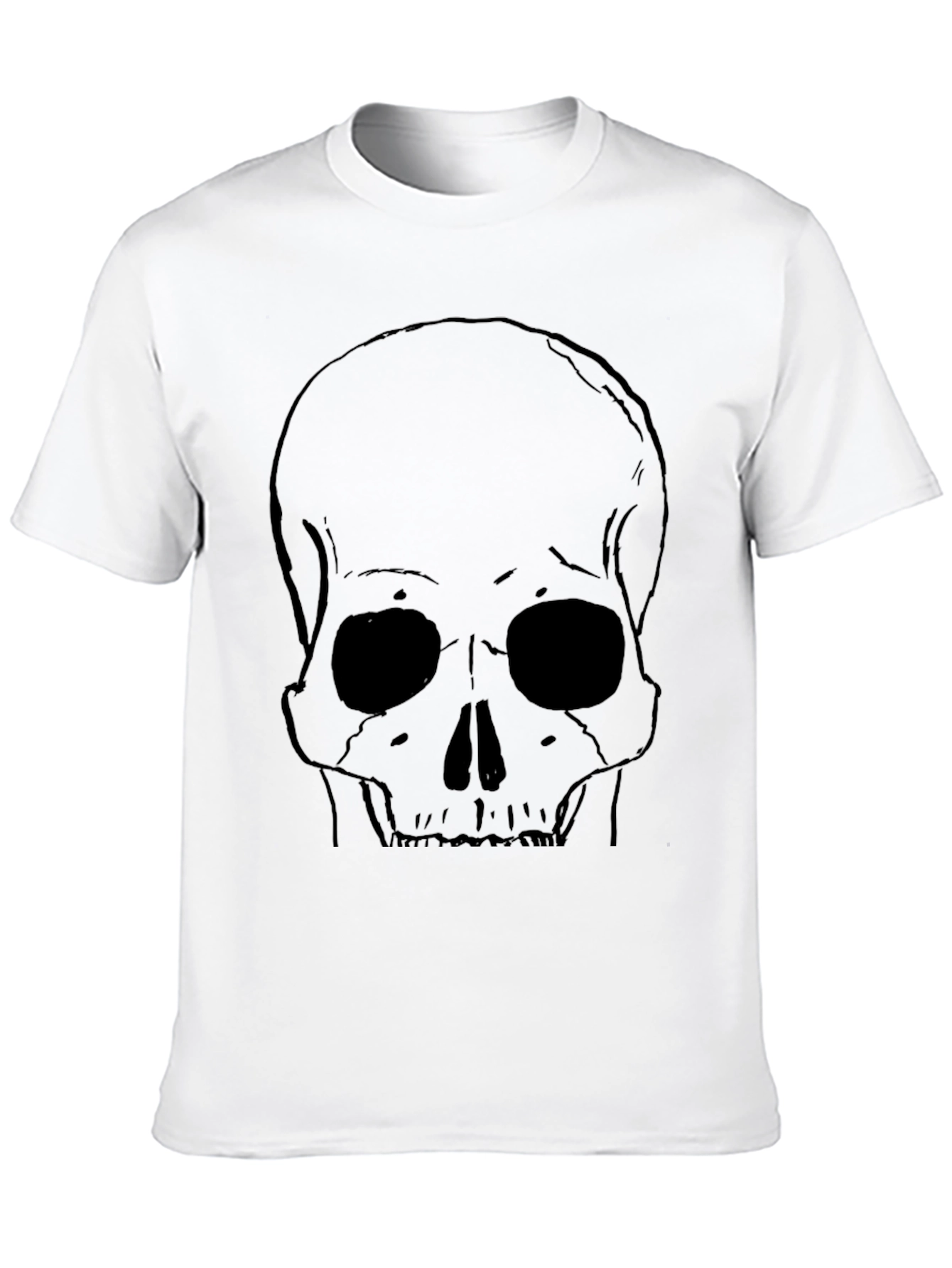 Black Skull Graphic Tee - Edgy Style