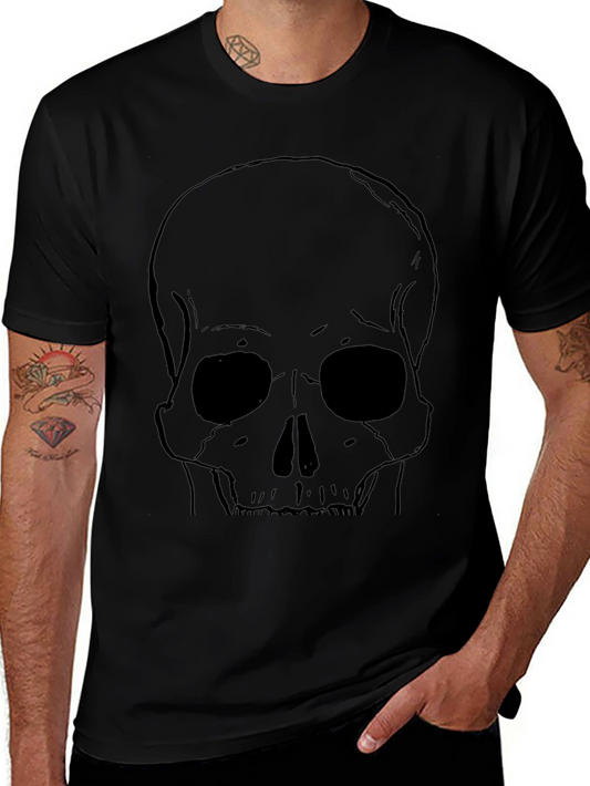 Black Skull Graphic Tee - Edgy Style