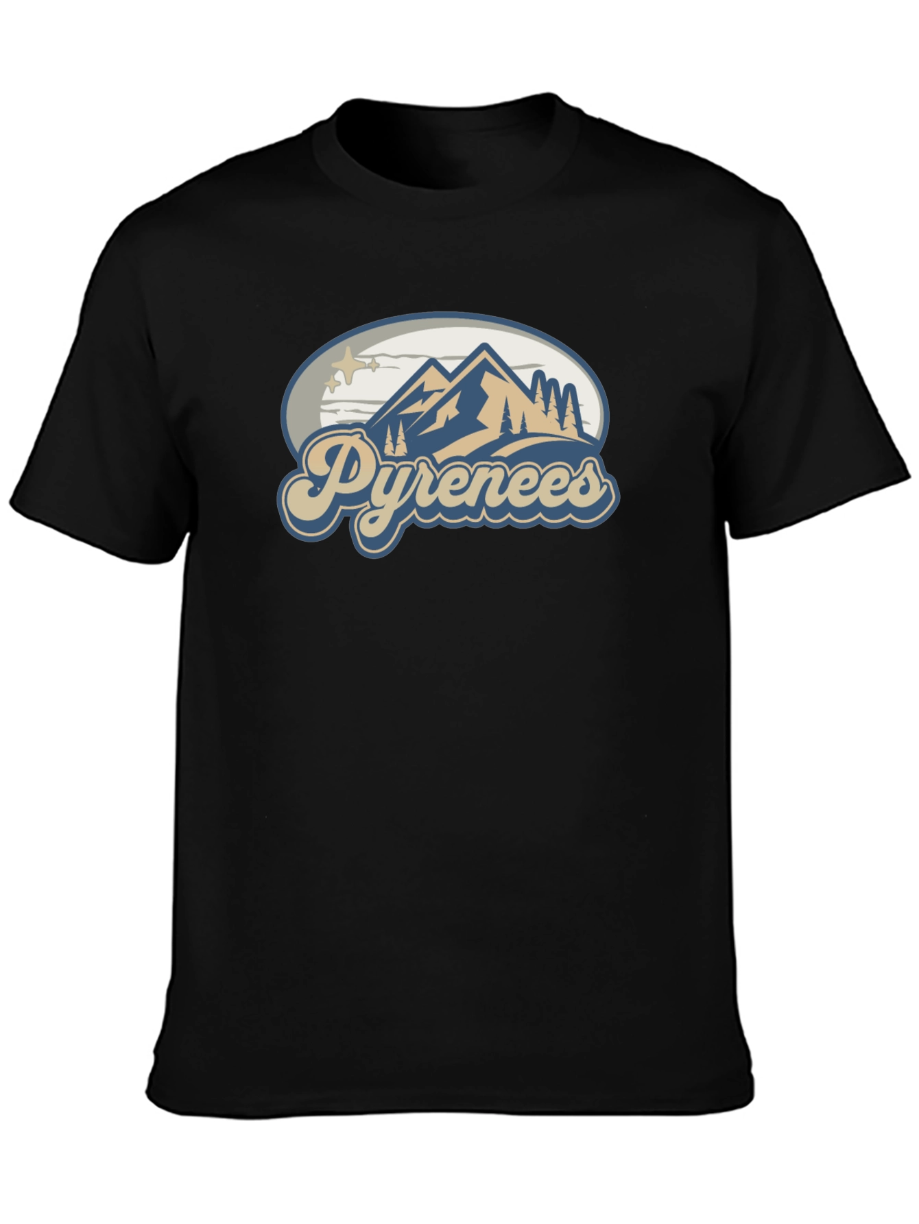 Pyrenees Mountain T-Shirt - Black