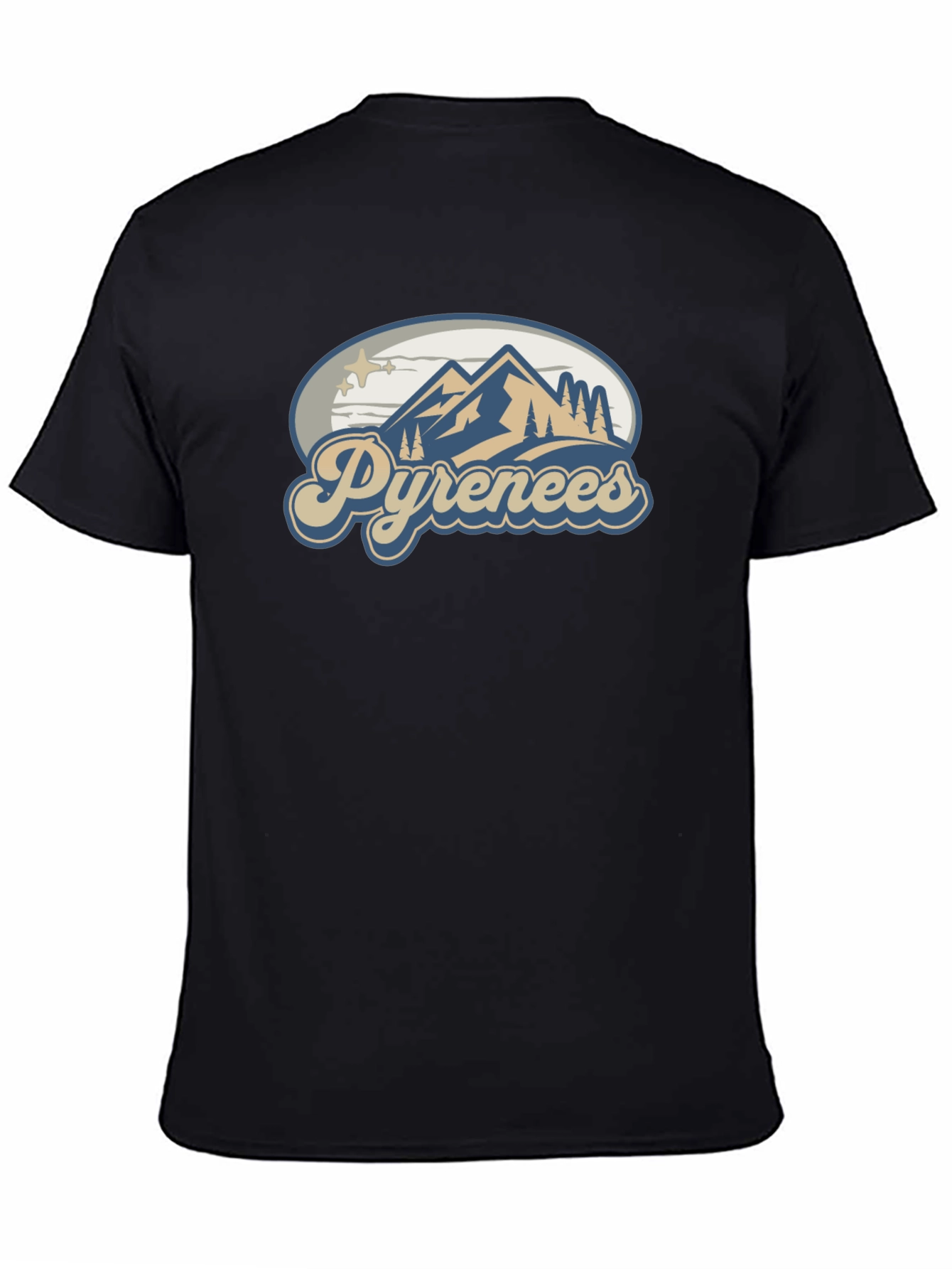 Pyrenees Mountain T-Shirt - Black