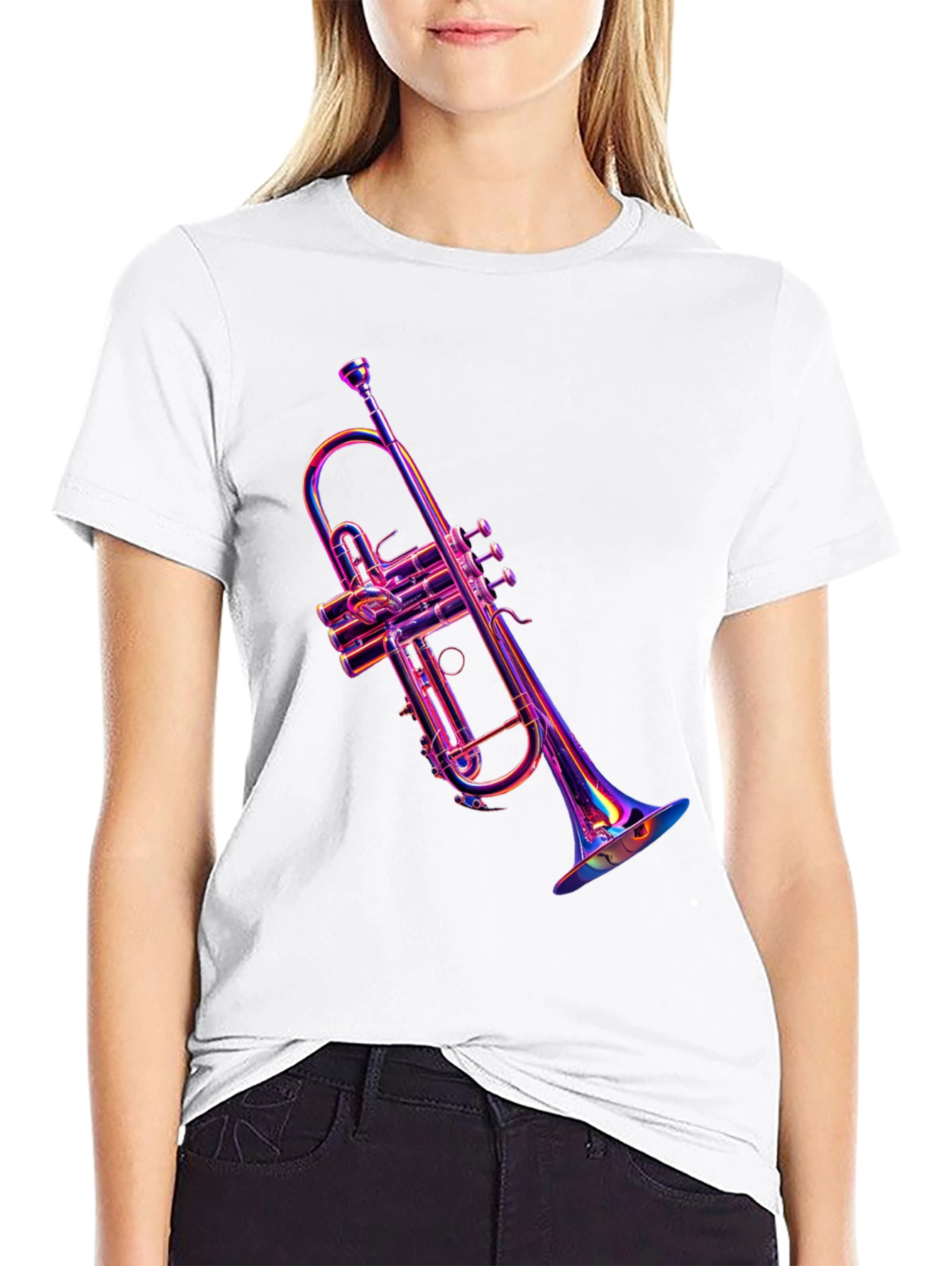 Vibrant Trumpet Graphic Tee - Music Lovers Apparel