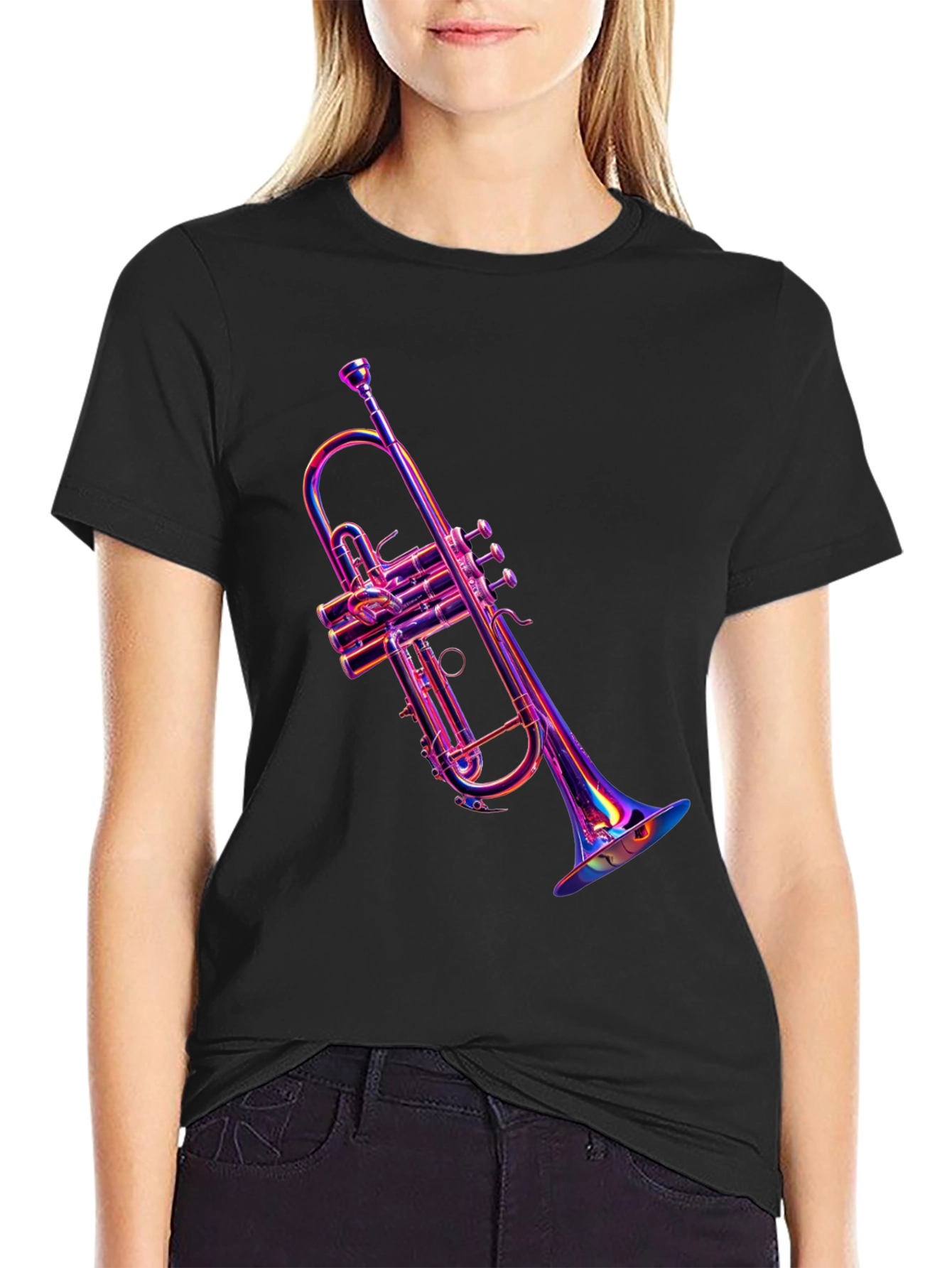 Vibrant Trumpet Graphic Tee - Music Lovers Apparel