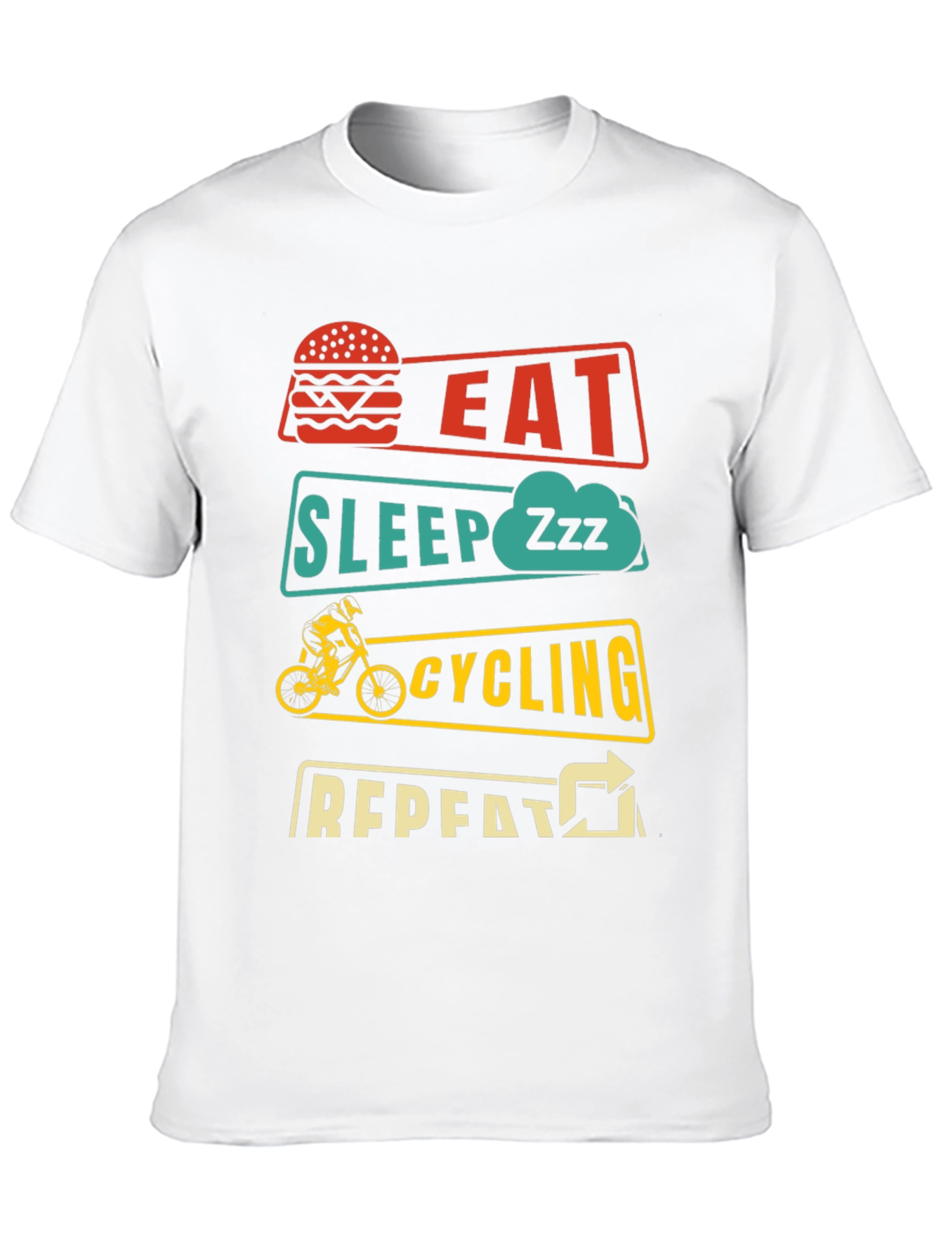 Eat Sleep Cycling Repeat T-Shirt