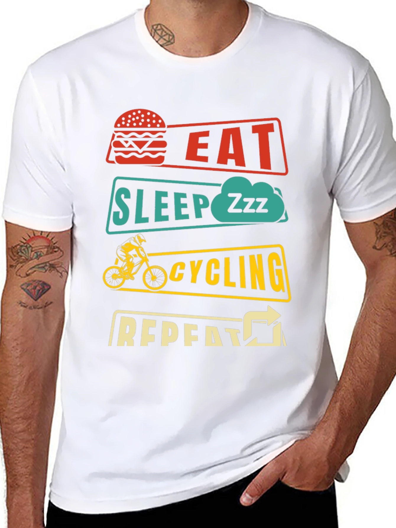 Eat Sleep Cycling Repeat T-Shirt