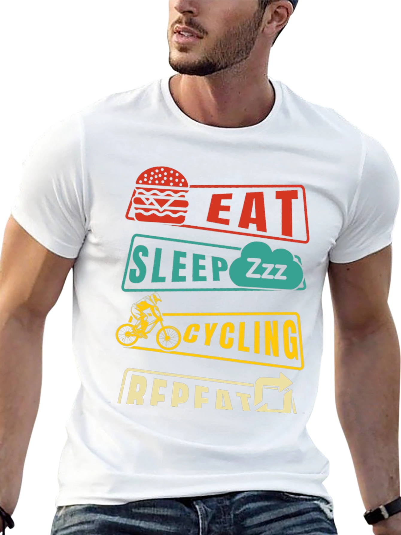 Eat Sleep Cycling Repeat T-Shirt