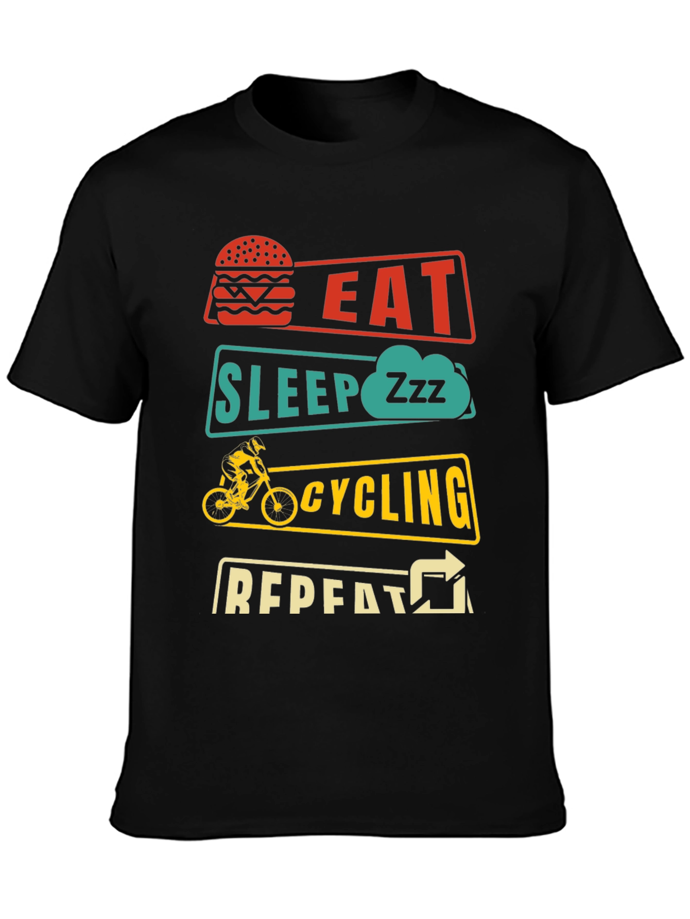 Eat Sleep Cycling Repeat T-Shirt
