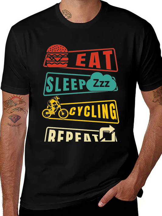 Eat Sleep Cycling Repeat T-Shirt