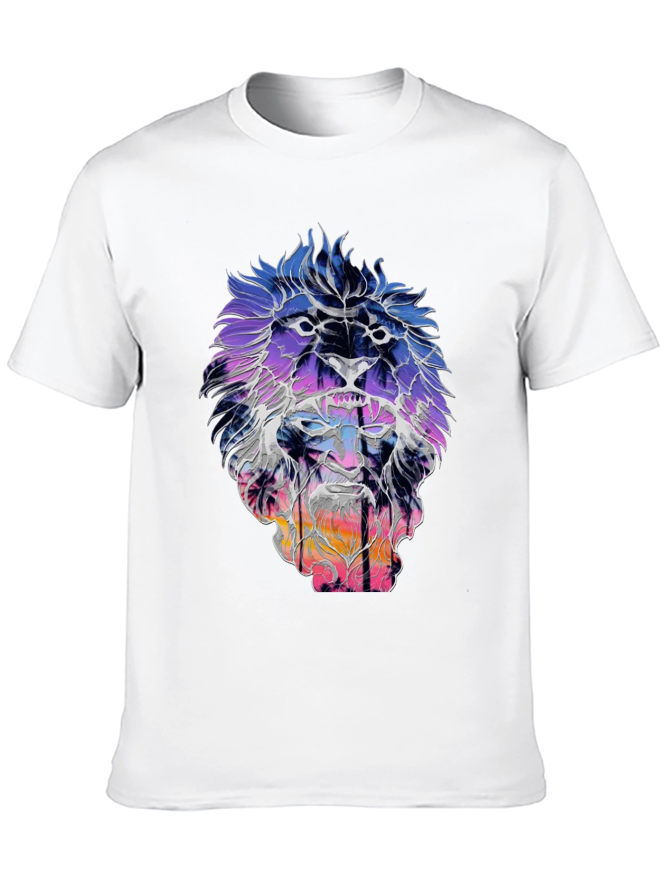 Lion Sunset Graphic Tee - Unique Design