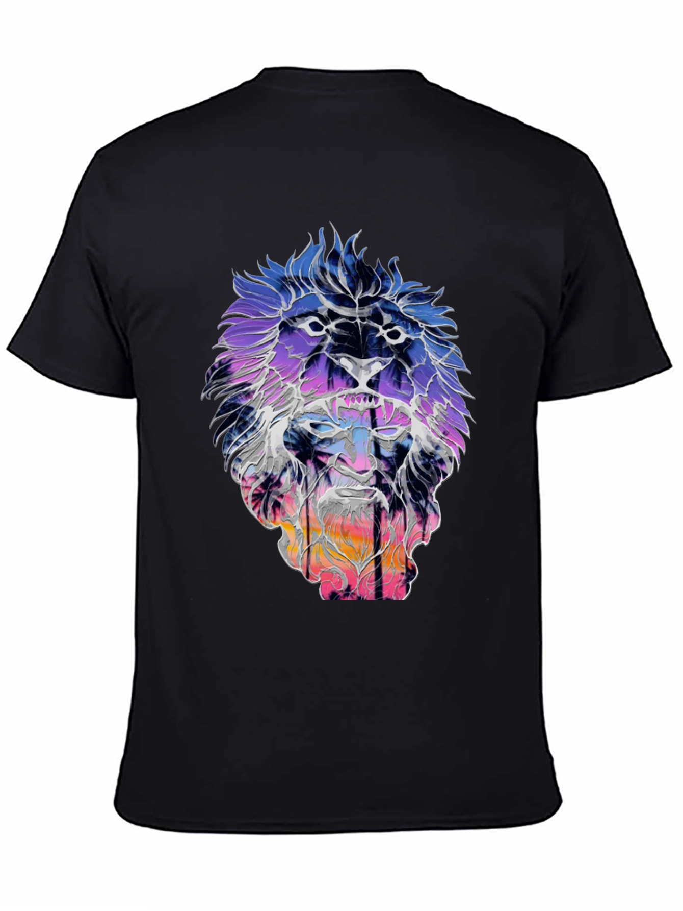 Lion Sunset Graphic Tee - Unique Design