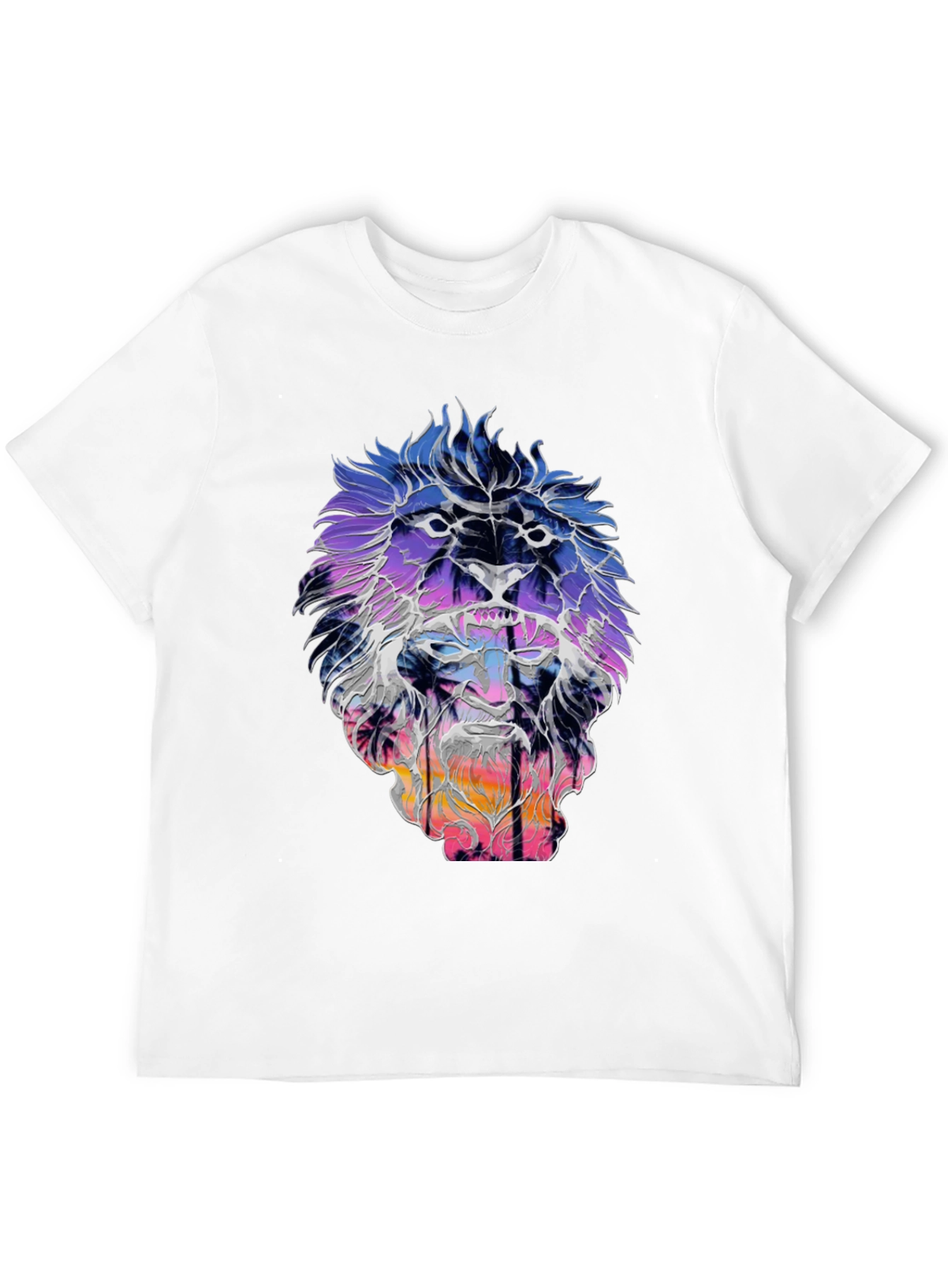 Lion Sunset Graphic Tee - Unique Design