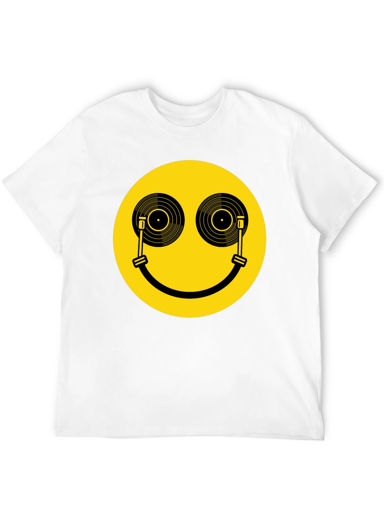 DJ Smiley Face T-Shirt - Black Music Lover Tee