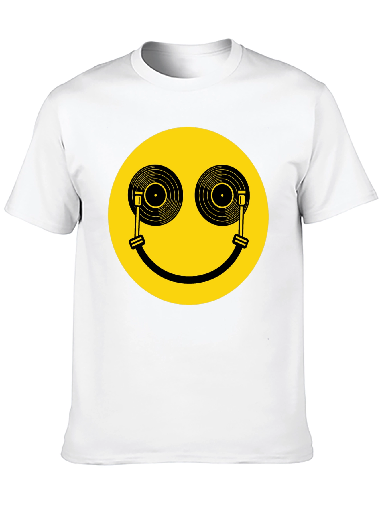 DJ Smiley Face T-Shirt - Black Music Lover Tee