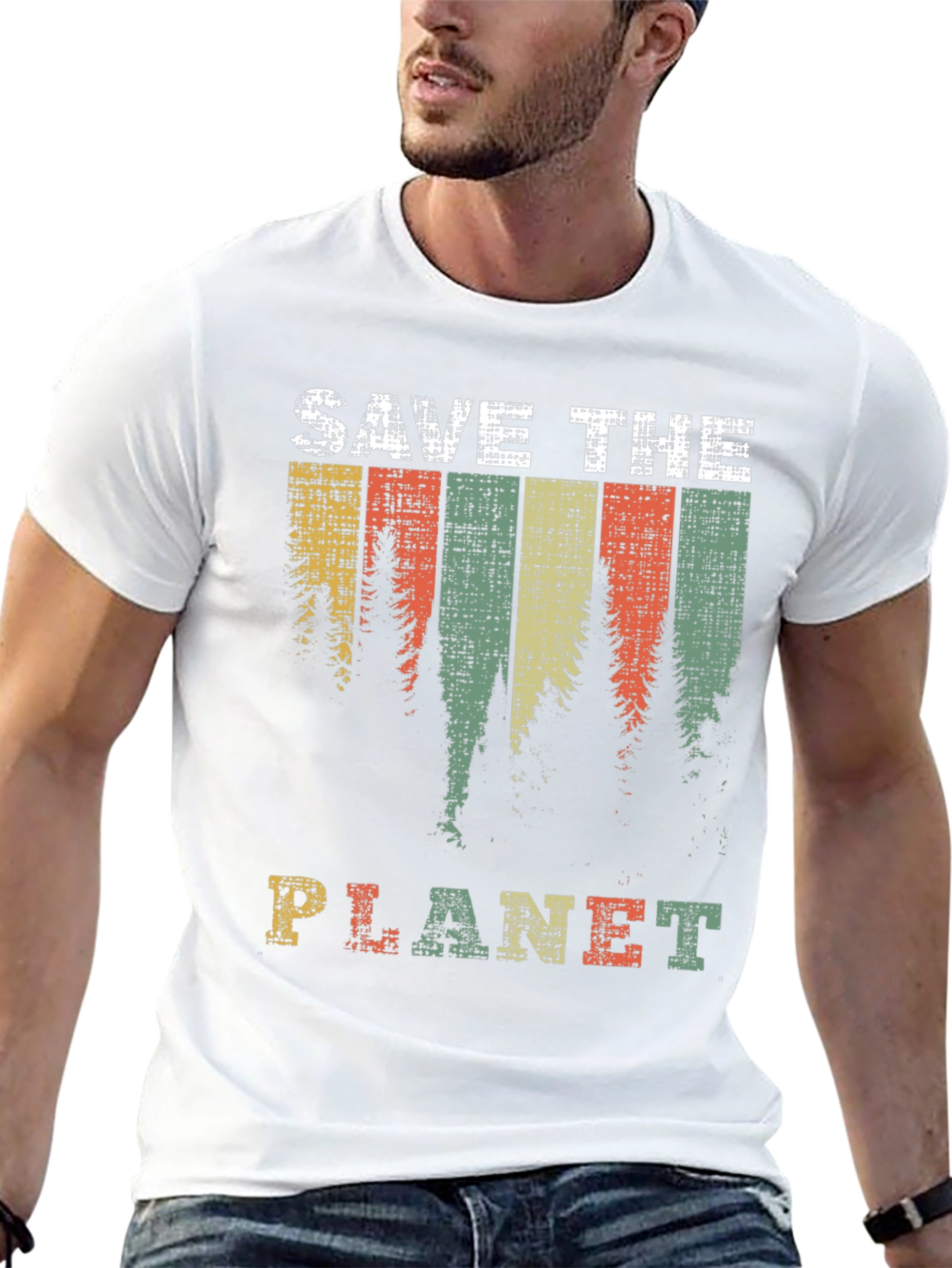 Save The Planet Retro Graphic T-Shirt