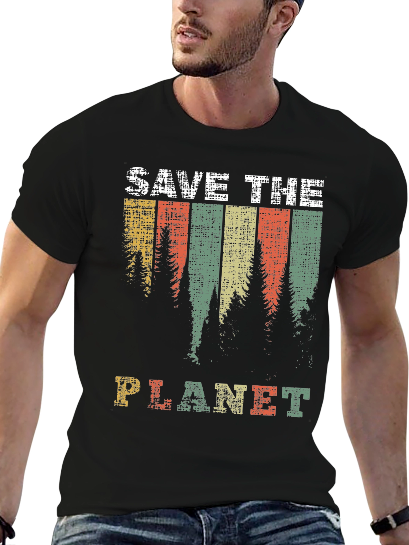 Save The Planet Retro Graphic T-Shirt