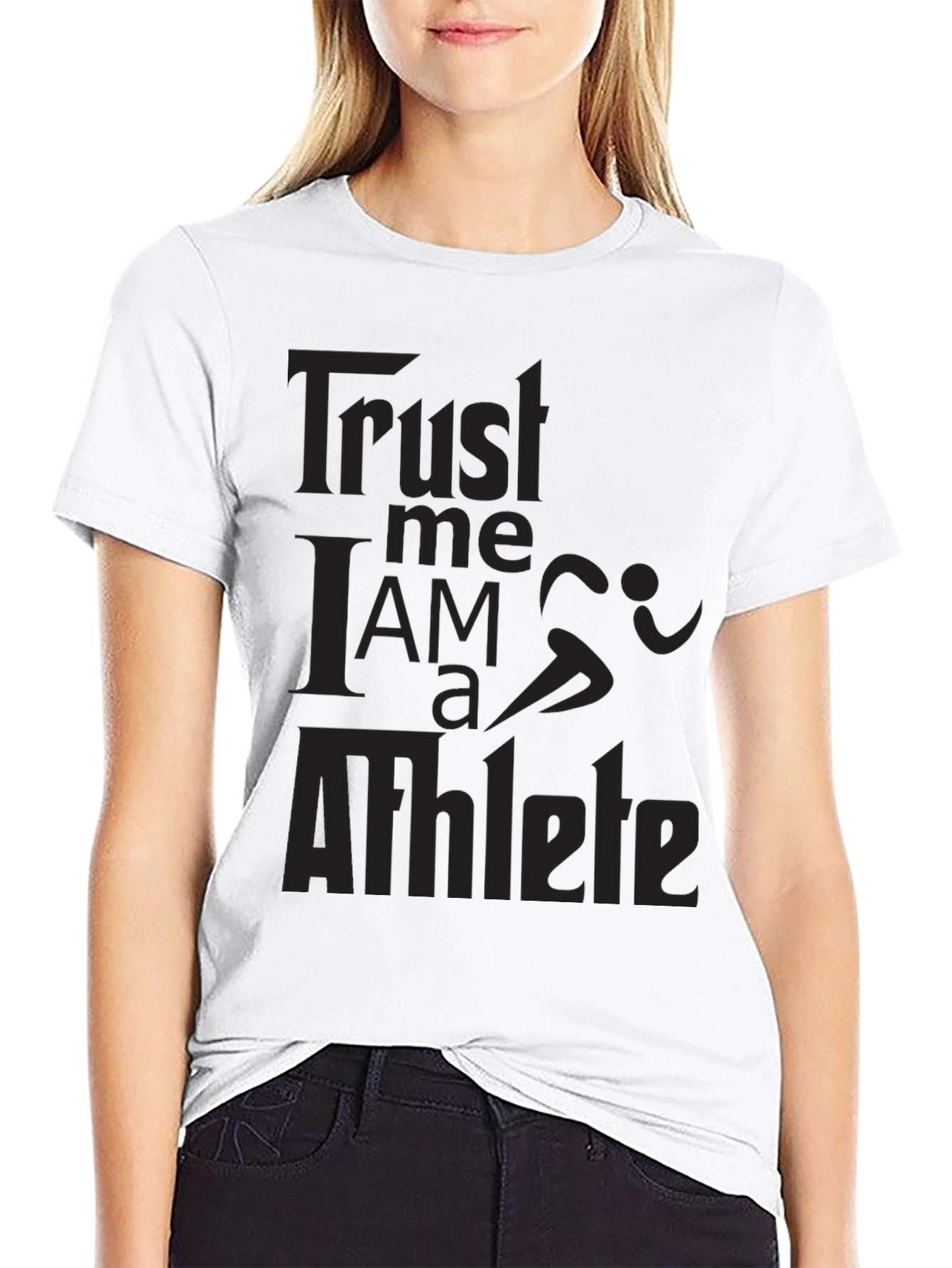 Trust Me I Am an Athlete T-Shirt Black Tee