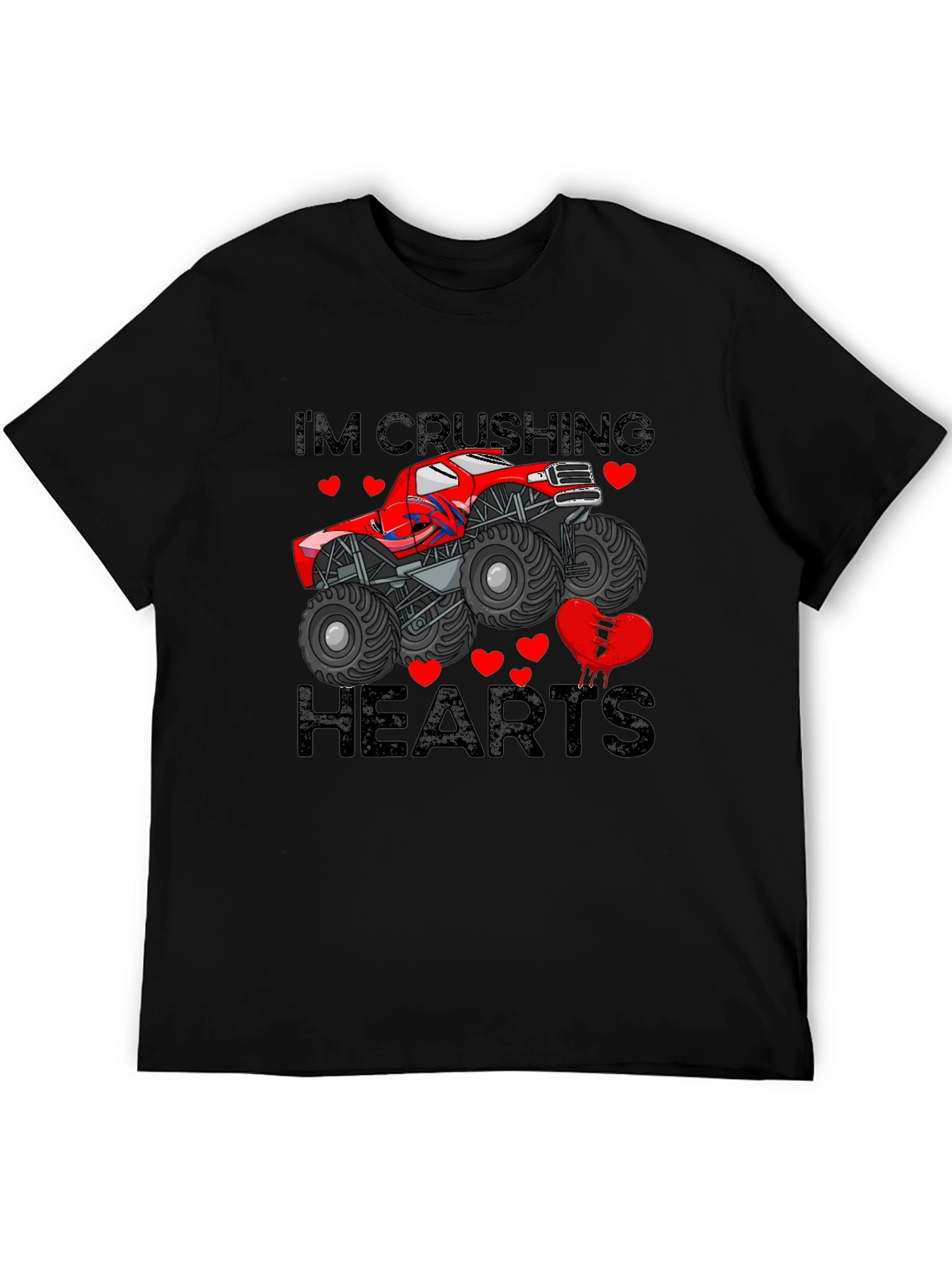 Crushing Hearts Monster Truck Graphic Tee