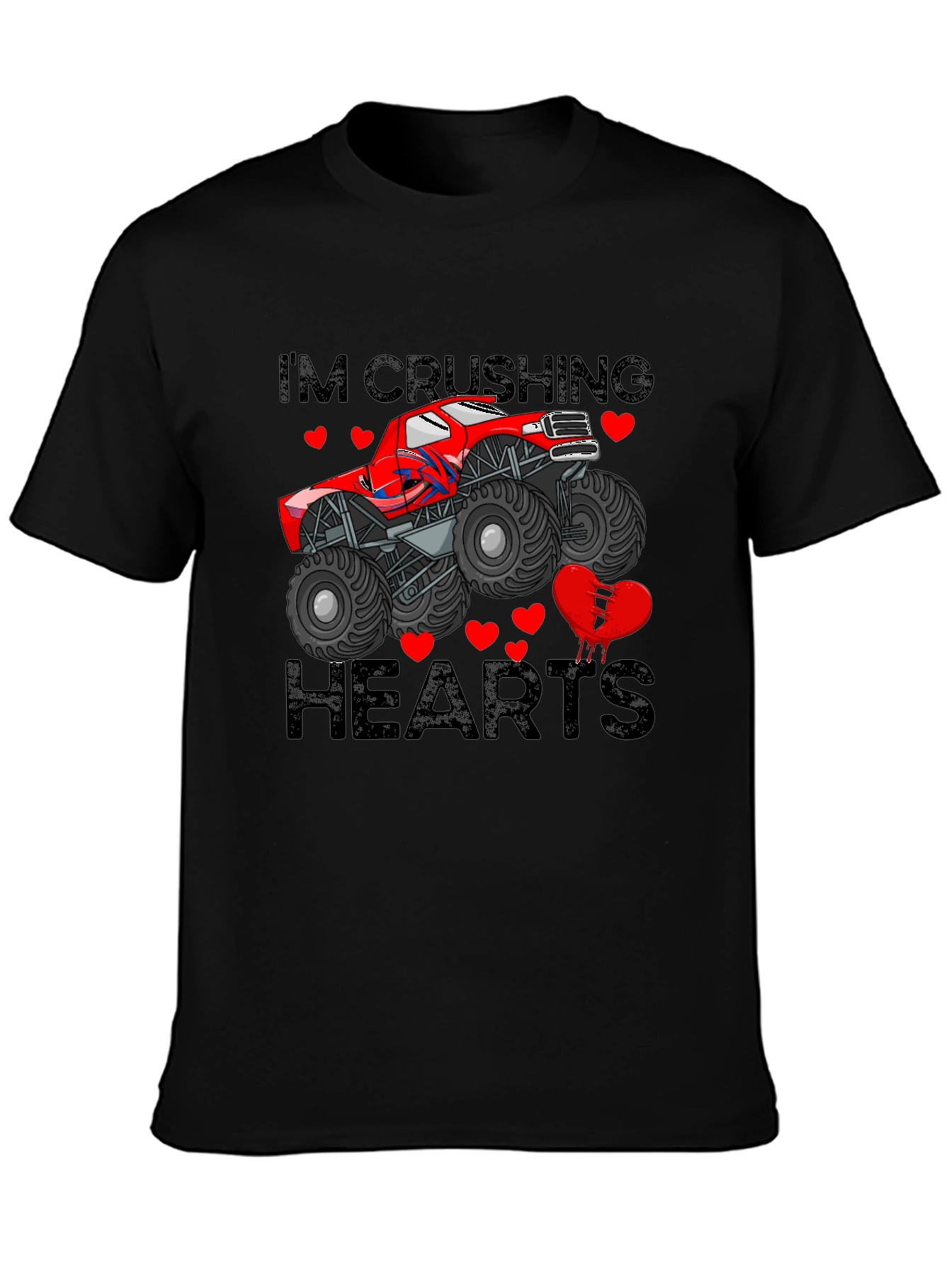 Crushing Hearts Monster Truck Graphic Tee